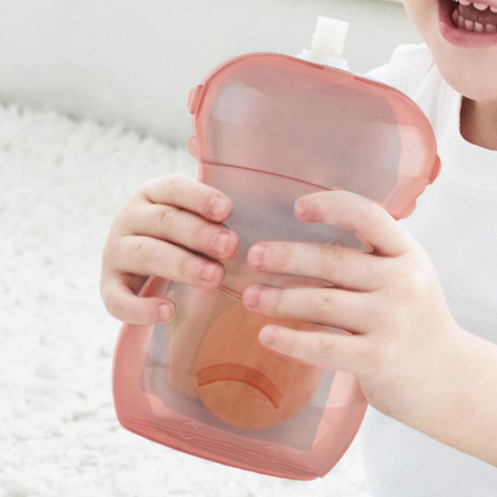 Pokronc Baby Food Containers - Leak-Proof Squeeze Pouch Holder for Baby Food & Fruit Puree | Multipurpose Snack Pouch Organizer for Drinks, Yogurt & On-the-Go Feeding | Perfect for Daycare, Travel & Home Use