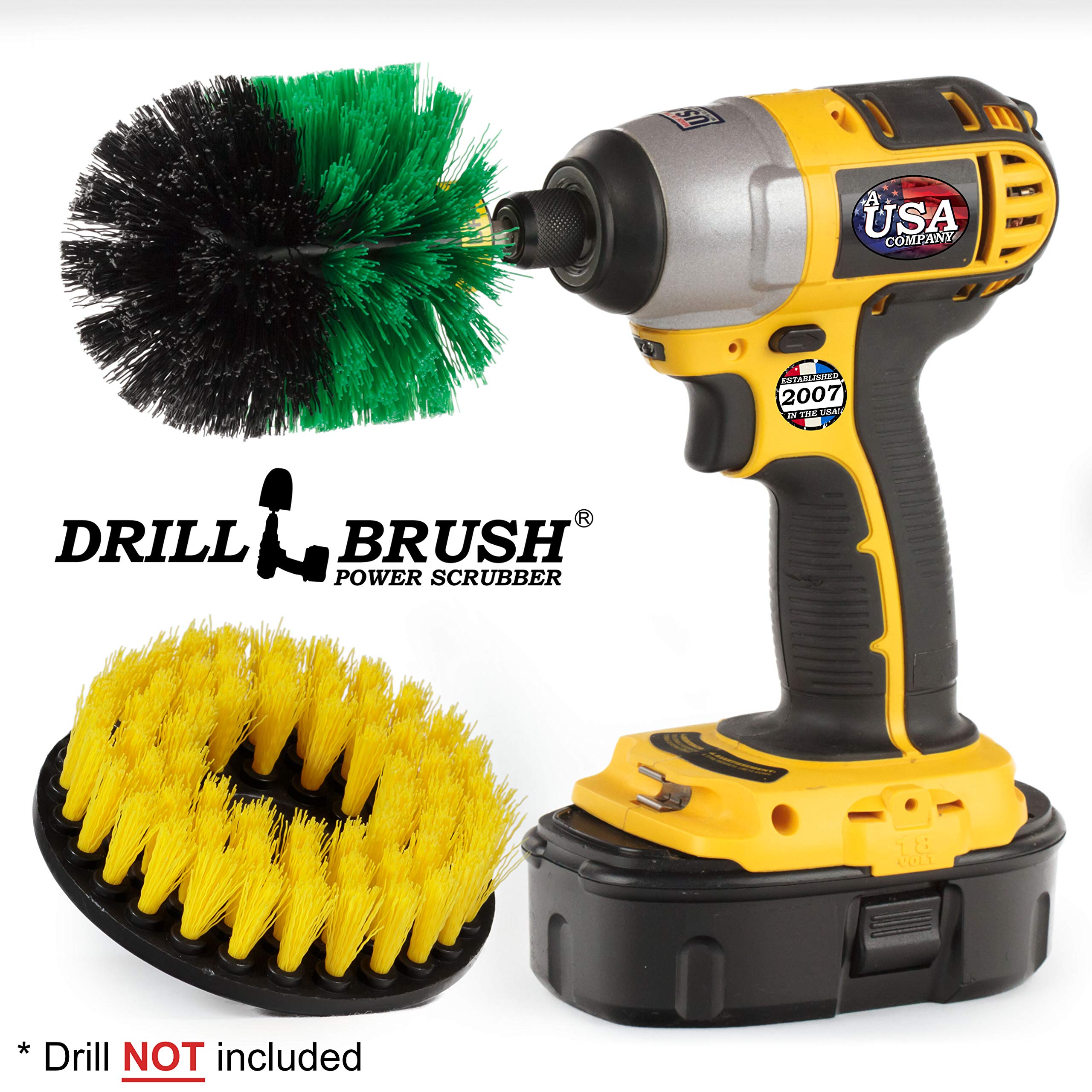 **Power Scrubber Drill Brush Set - Heavy Duty Grout & Tile Cleaning Attachments for Showers, Bathrooms & Household Surfaces - Ideal for Deep Cleaning, Stain Removal & Scrubbing Tough Grime**