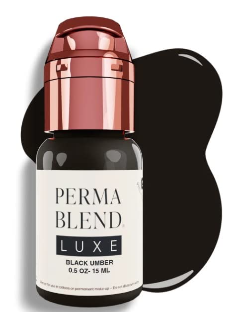 Perma Blend Professional Permanent Makeup Lip Pigment - Black Umber 15ml Bottle | Long-Lasting Lip Color for Tattoo Artists & Cosmetic Professionals | Ideal for Lip Blushing & Permanent Lip Contouring