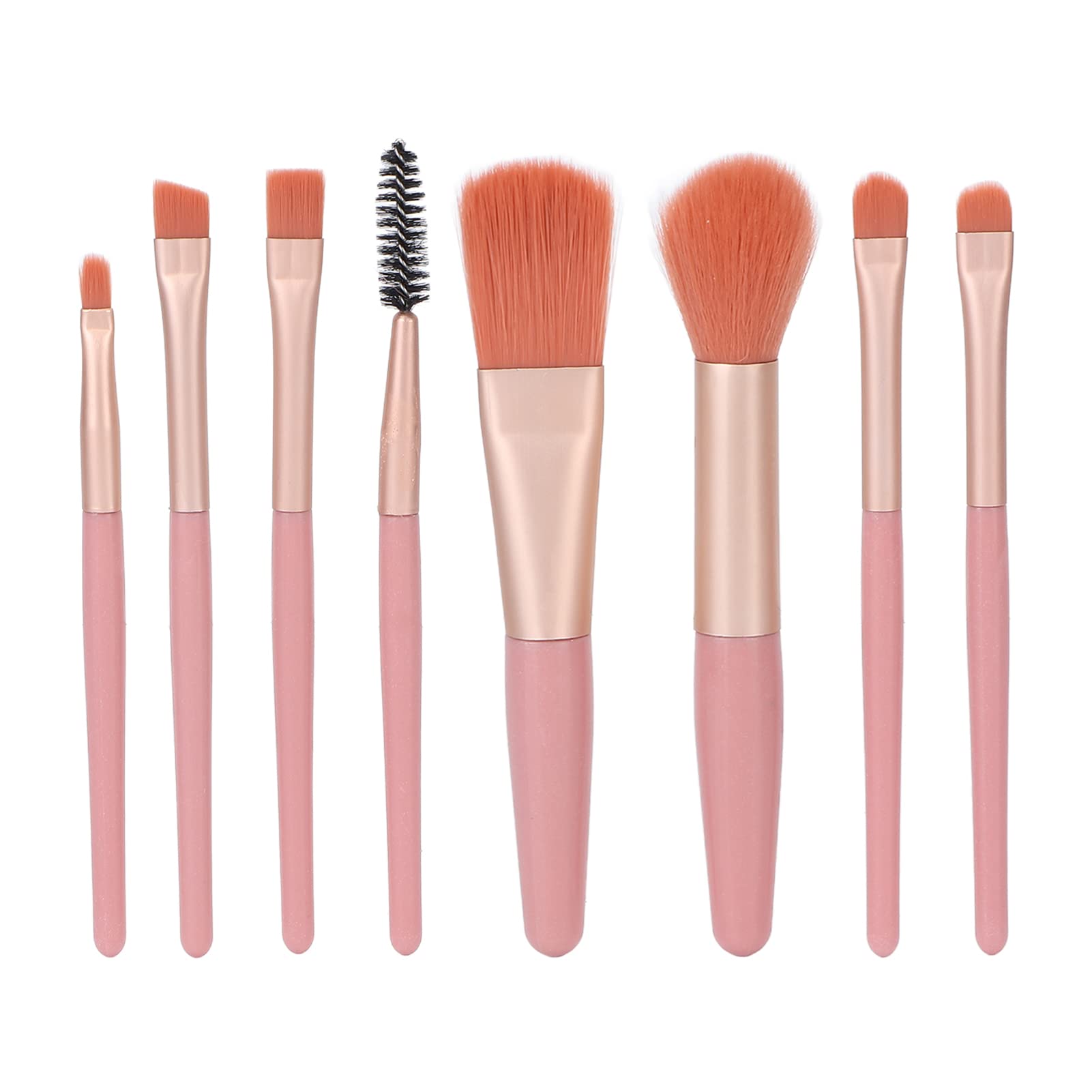 8pcs Professional Makeup Brush Set - Soft Synthetic Hair Blending Face Powder Brushes for Women & Girls (Pink) | Perfect for Everyday Makeup, Travel & Professional Use