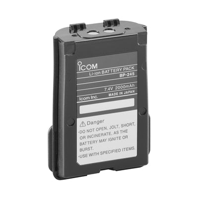 Icom BP245H 2250mAh Lithium Ion Battery Replacement for M73 Two-Way Radio - Long Lasting Power for Outdoor Adventures, Emergency Communication & Security Work