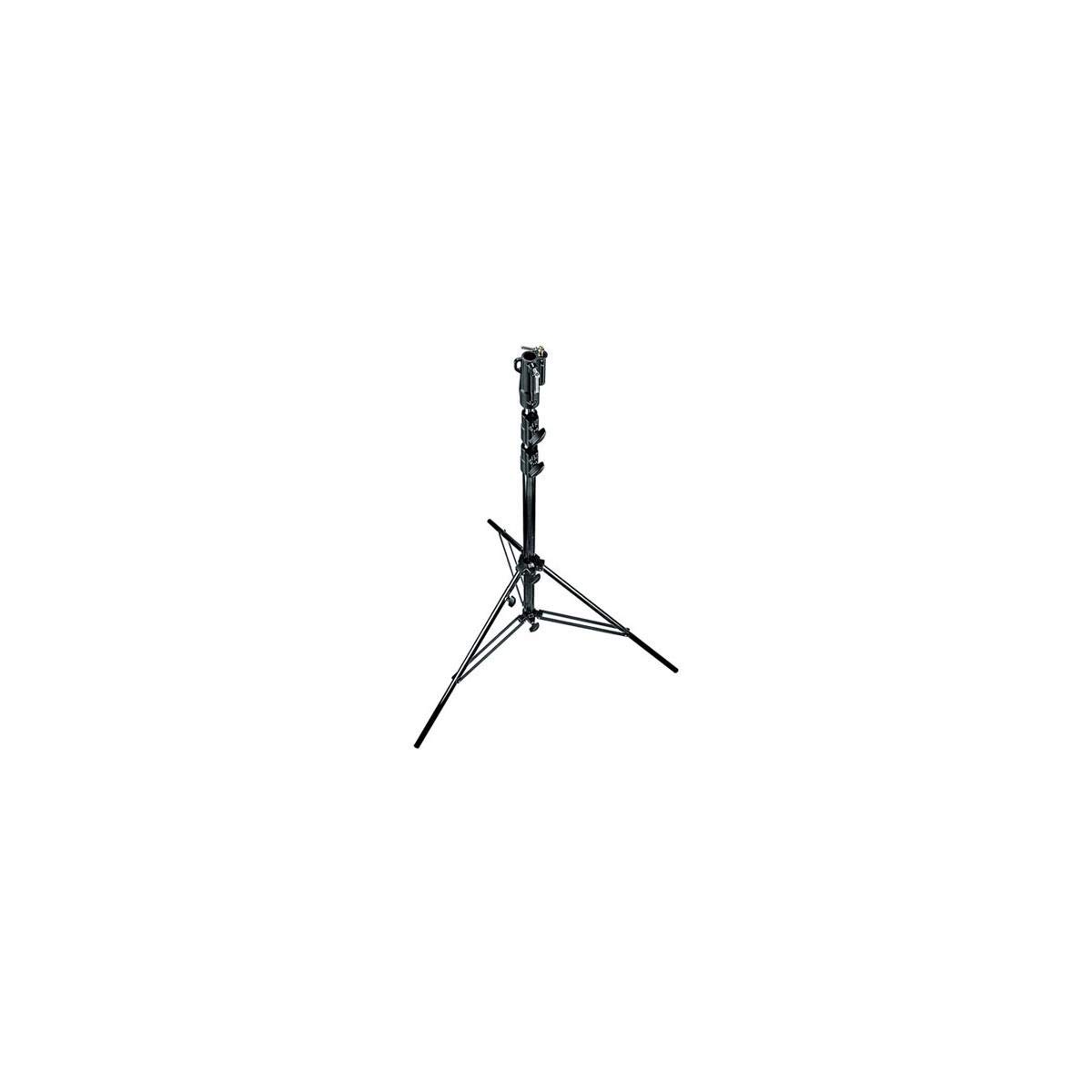 Manfrotto 10.9' Heavy Duty Steel Light Stand with Leveling Leg - Professional Photography & Video Lighting Equipment for Studio, Outdoor Shooting & Live Streaming (Black)