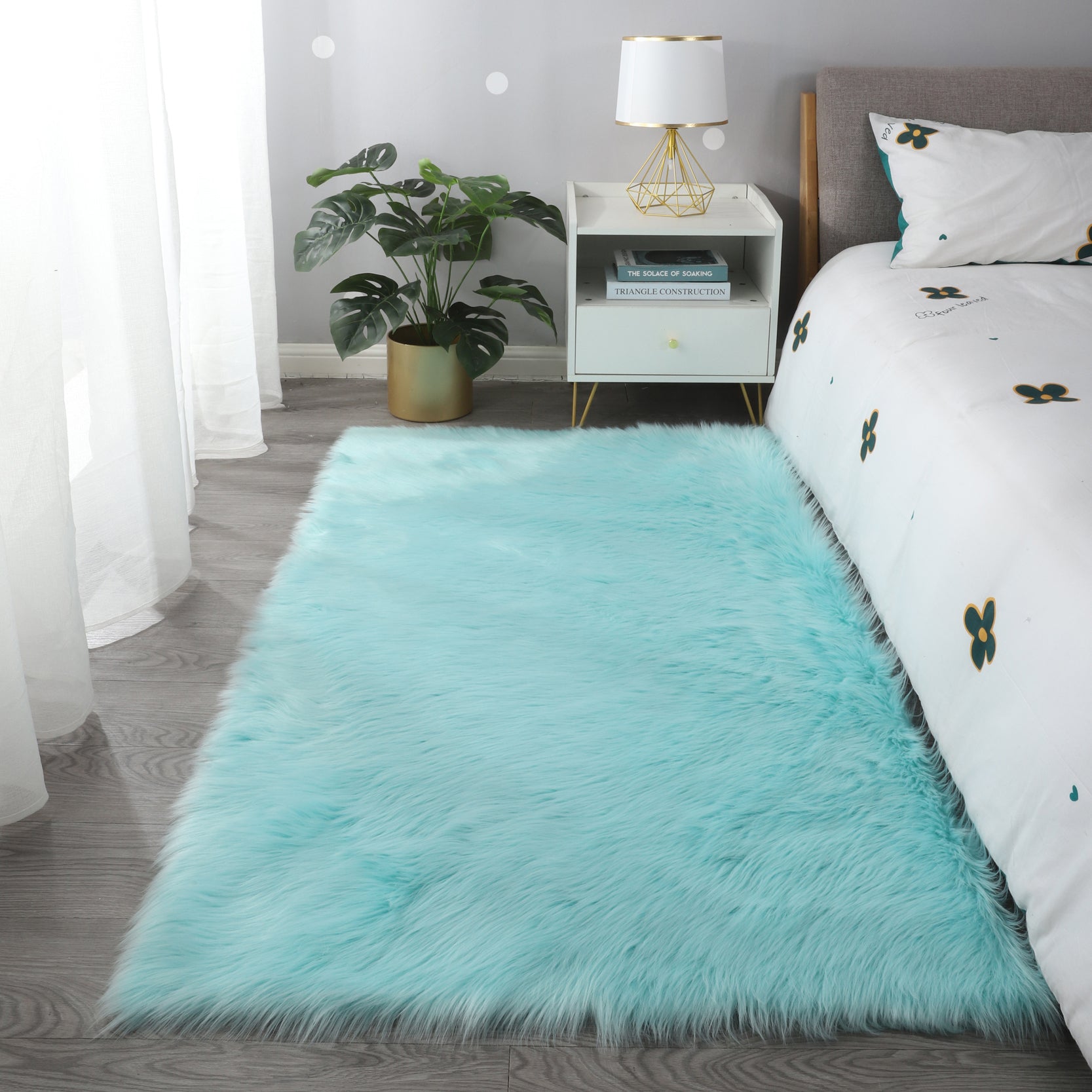 Ultra Soft Fluffy Faux Fur Sheepskin Area Rug - Cozy Home Decor for Living Room, Bedroom & Nursery - Machine Washable Shaggy Rug for Warmth and Comfort