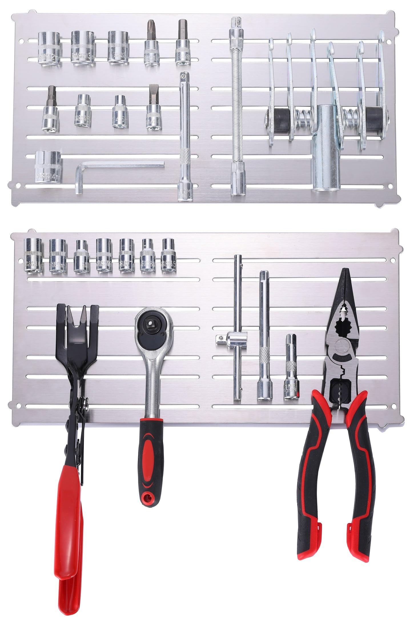Super Strong Magnetic Tool Holder & Pad Set of 2 - Heavy Duty Mechanic Tool Tray & Magnetic Parts Mat for Automotive Organization - Perfect for Screws, Bolts, Wrenches & Sockets - Vertical, Horizontal & Upside Down Use - Ideal for Garage, Workshop & DIY Projects