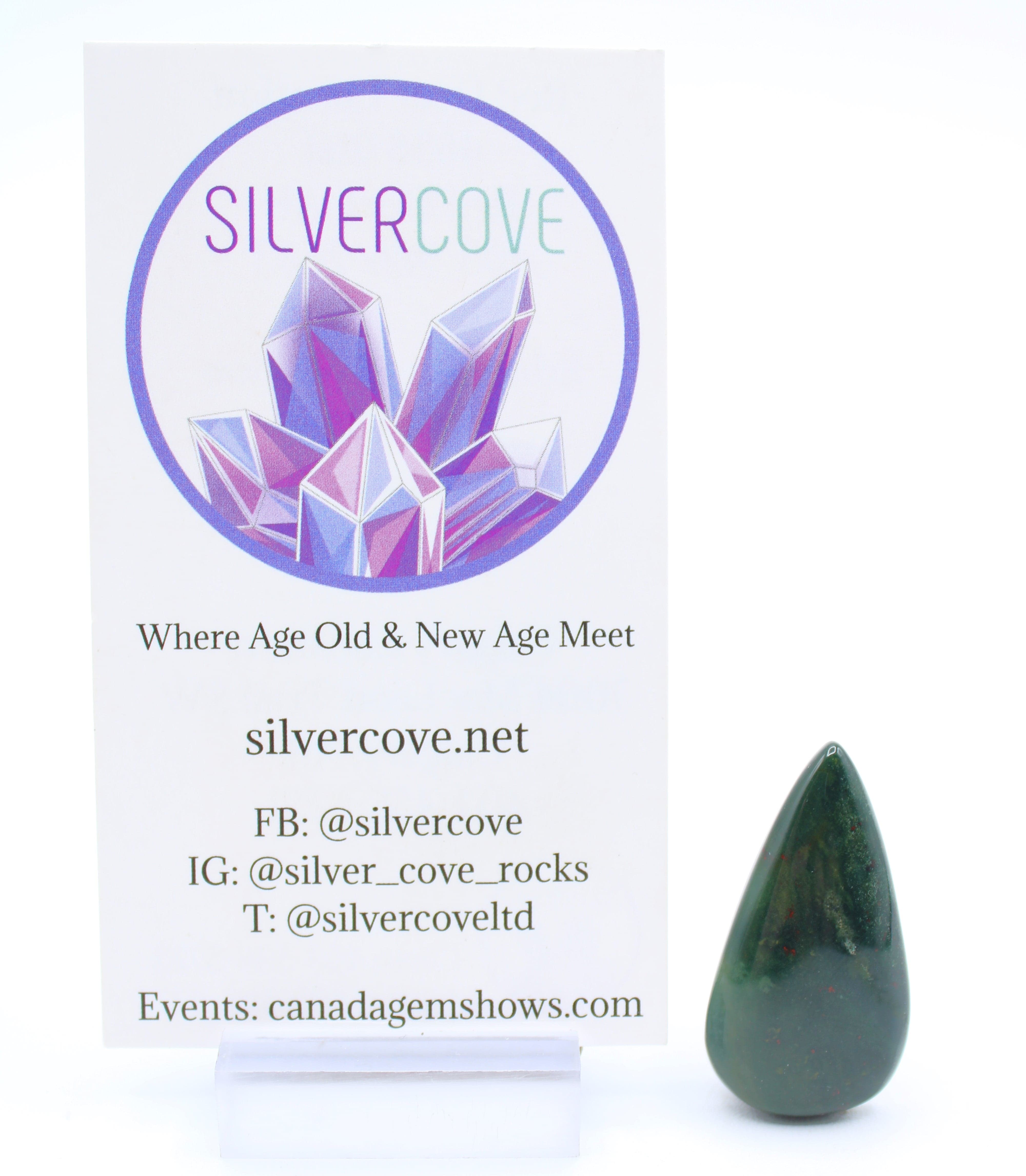 Natural Bloodstone Cabochon Gemstone for Jewelry Making - Healing Stone for Meditation, Energy Work & Spiritual Protection