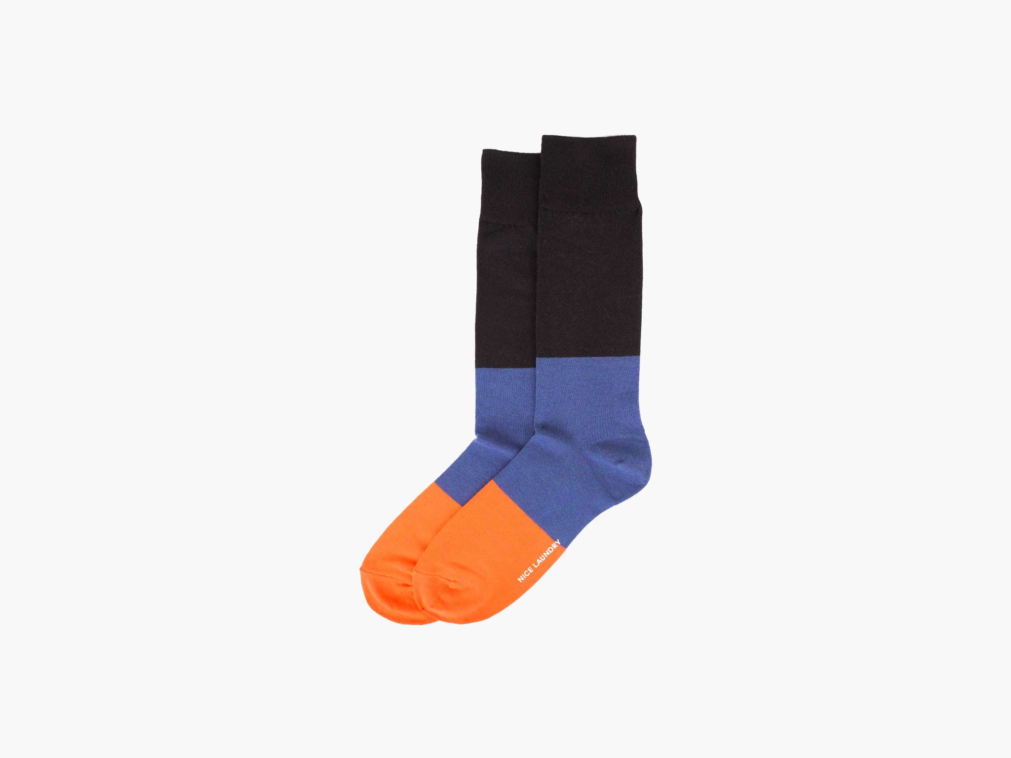 Colorblock Black Blue Orange Hoodie - Trendy Unisex Pullover for Men & Women | Perfect for Casual Wear, Gym, and Outdoor Activities