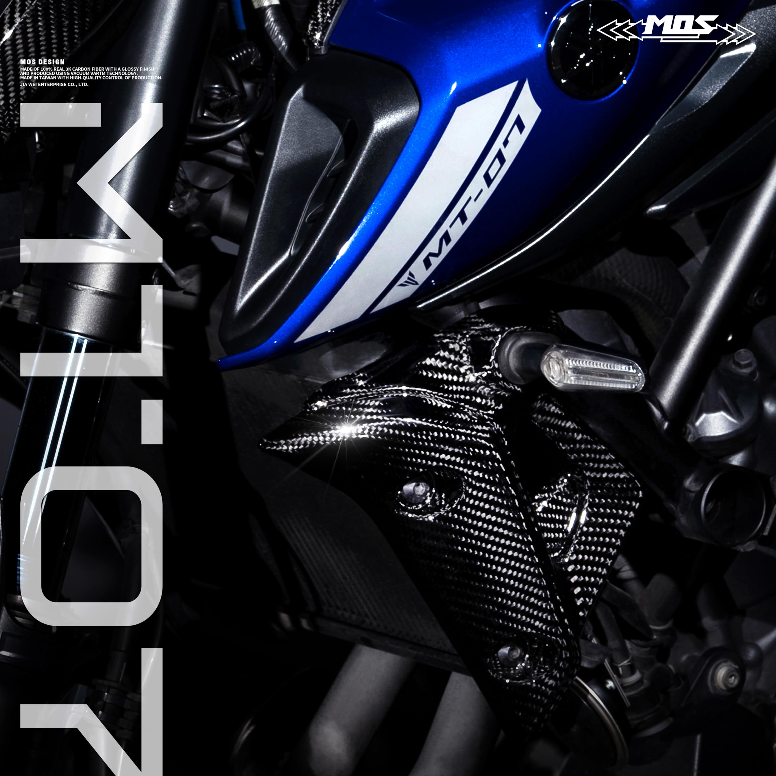 Carbon Fiber Radiator Cowl Cover for Yamaha MT-07 2021 | Lightweight & Durable Motorcycle Accessory | Perfect for Street Riding & Custom Bike Builds