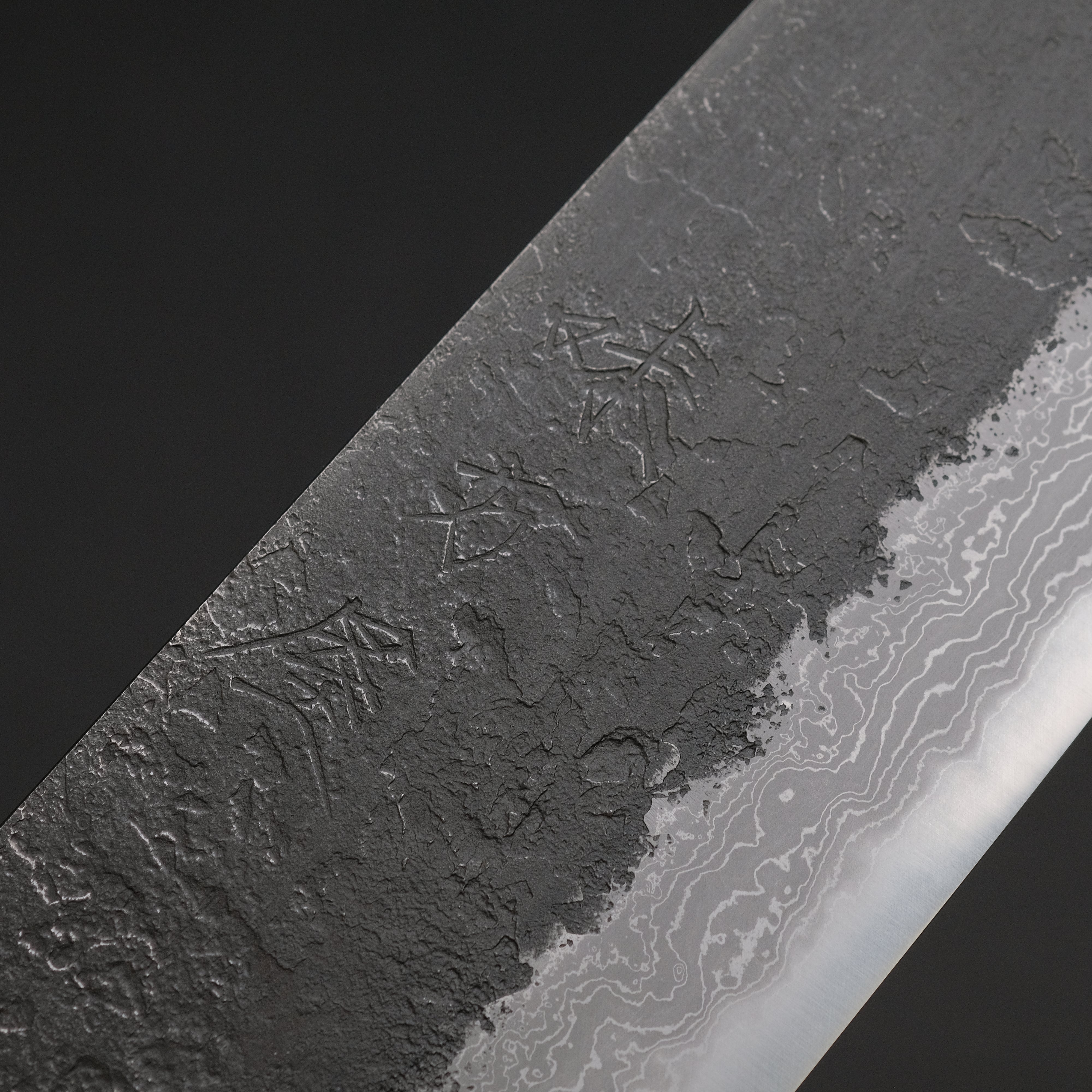 Premium Ajikataya White #2 Nashiji Damascus Santoku Knife 180mm - Ebony & Stabilized Wood Handle (#50) - Perfect for Sushi, Vegetables & Meat Slicing