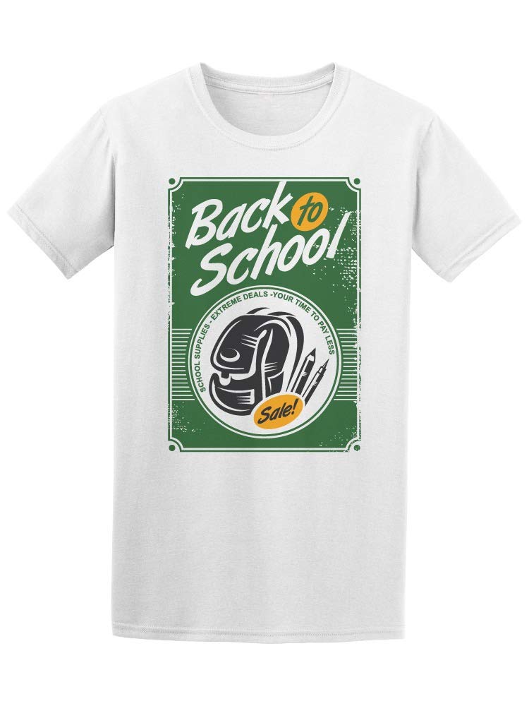 Smartprints Back to School T-Shirt for Men - Comfortable Cotton Crewneck Tee - Perfect for School Supplies Shopping & Campus Life