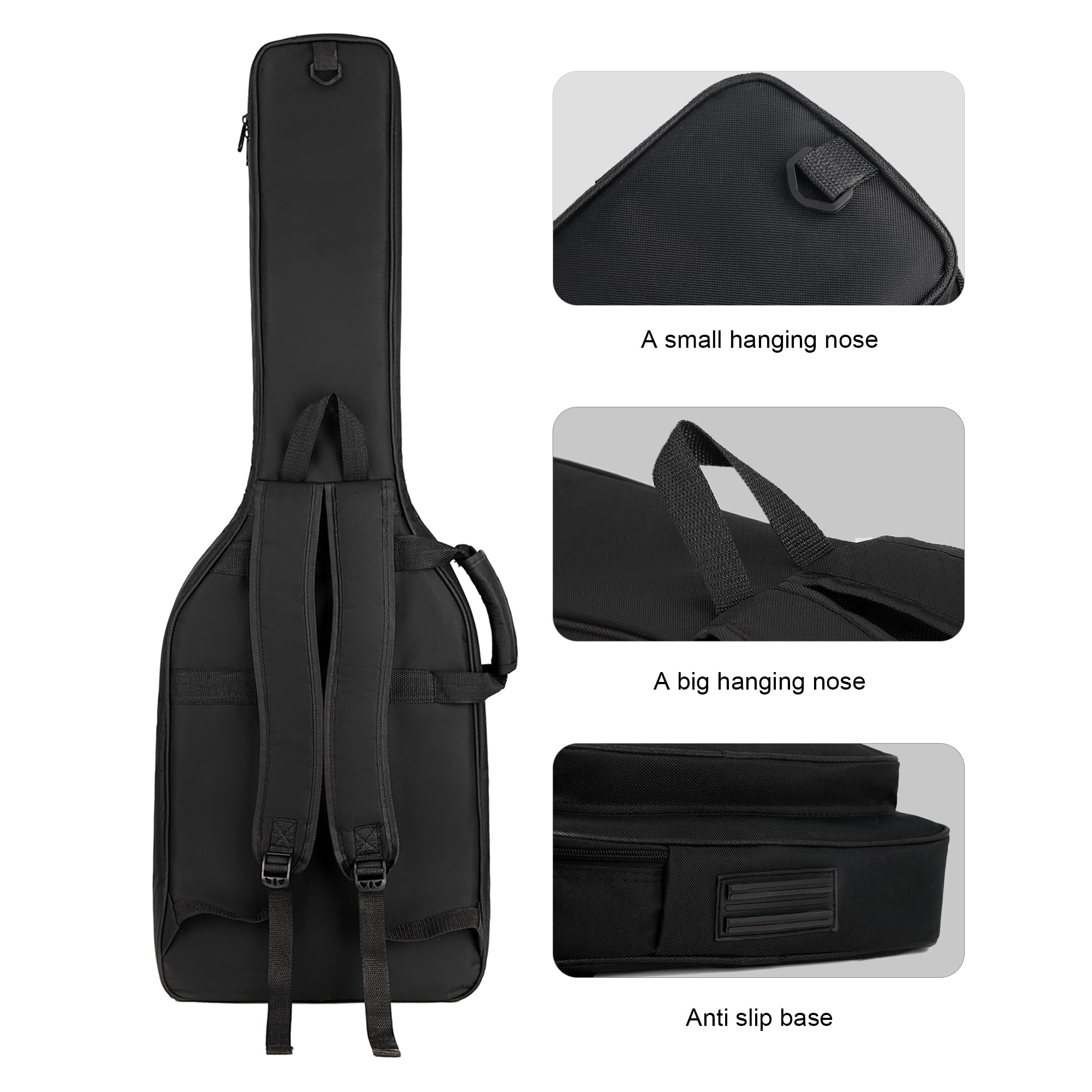 **39 Inch Electric Guitar Gig Bag with Neck Pillow & 0.35in Padding - Adjustable Shoulder Straps - Durable Protective Case for Travel & Storage**    *(Perfect for Musicians, Bands, Gigs & Safe Transport of Your Electric Guitar)*