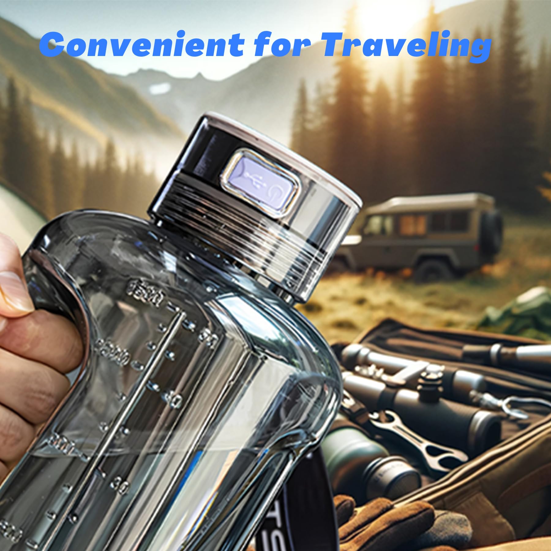 1.5L/50 Oz Large Capacity Hydrogen Water Bottle Generator with SPE/PEM Technology - Portable Hydrogen Rich Water Maker for Home, Gym & Travel - Improve Hydration & Wellness for Active Lifestyles