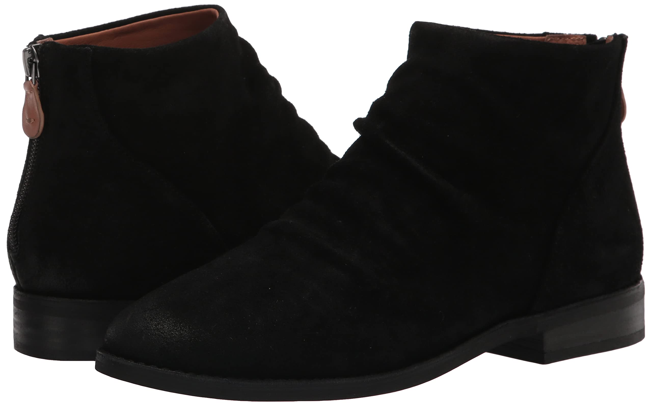 Gentle Souls by Kenneth Cole Women's Emma Zip Ankle Boots - Black Leather Casual Shoes Size 5 | Comfortable & Stylish for Work, Travel & Everyday Wear