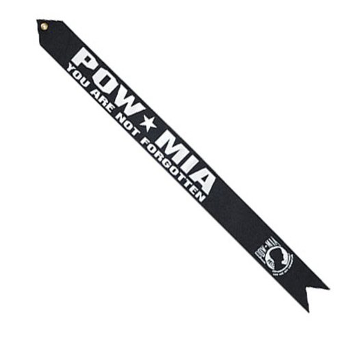 36 x 3 Inch POW/MIA American Flag Vertical Streamer & Decal - Patriotic Car, Truck, Motorcycle, and Home Window Decoration for Veterans Day & Memorial Day