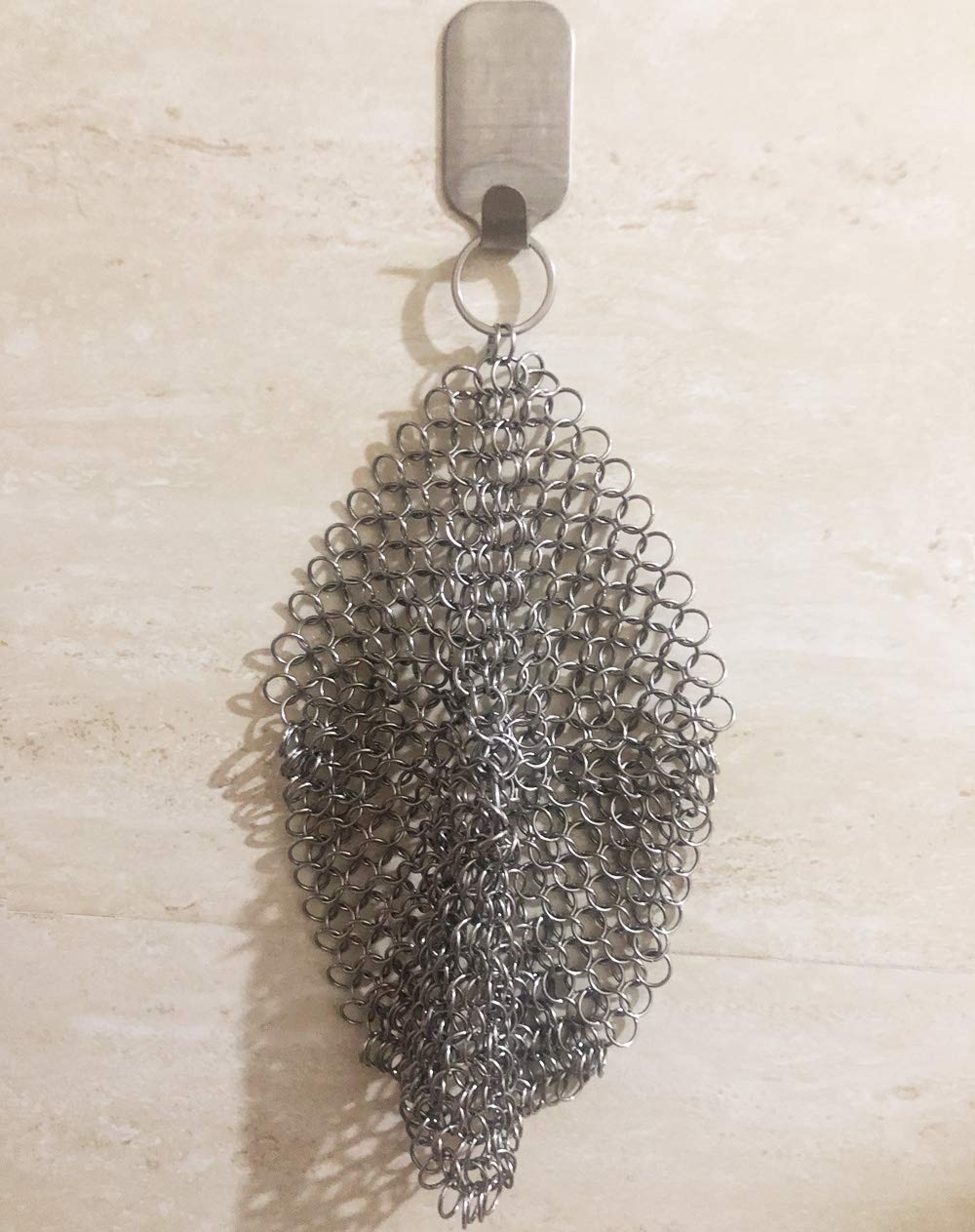 Premium 316 Stainless Steel Cast Iron Cleaner & Chainmail Scrubber - 7 Inch Round for Cast Iron Skillets, Dutch Ovens, Waffle Irons & Grill Pans - Perfect for Camping, Outdoor Cooking & Kitchen Maintenance