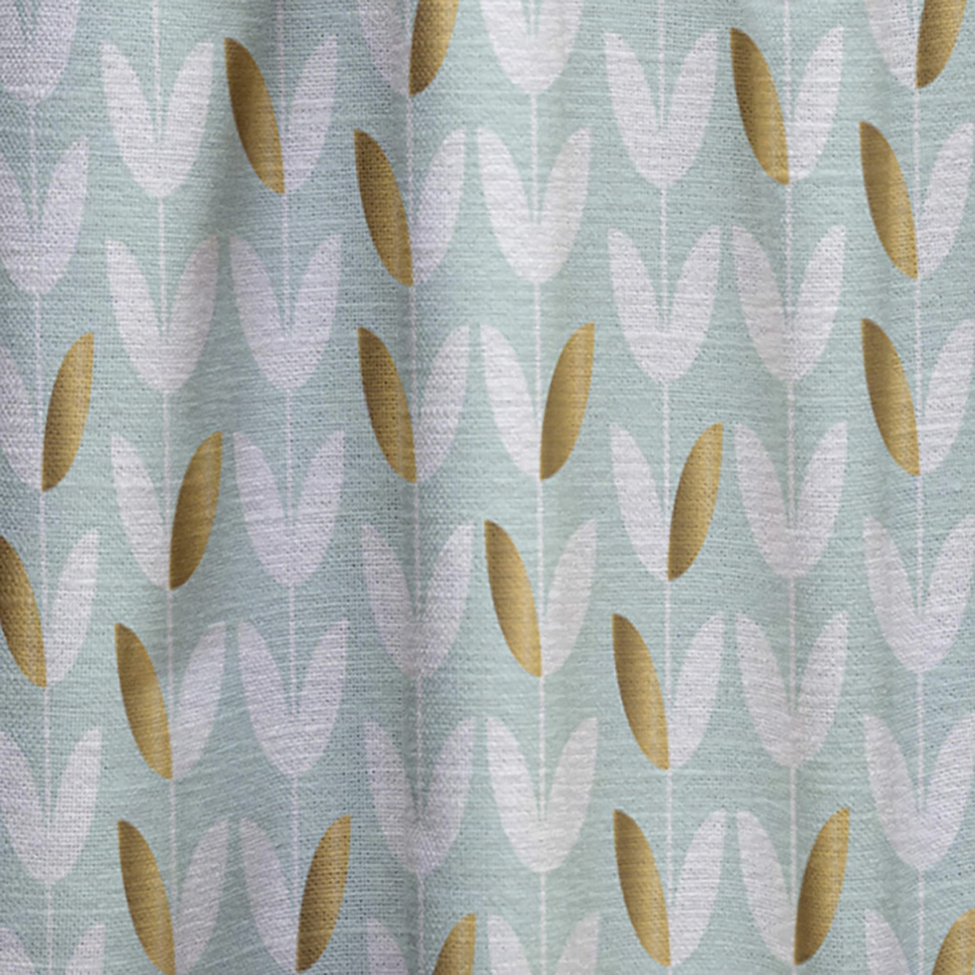 DesignQ Golden Foliage X Thermal Insulated Curtains - Single Panel 52x120 Inches - Elegant Window Drapes for Bedroom & Living Room - Energy Saving & Blackout for Home Decor