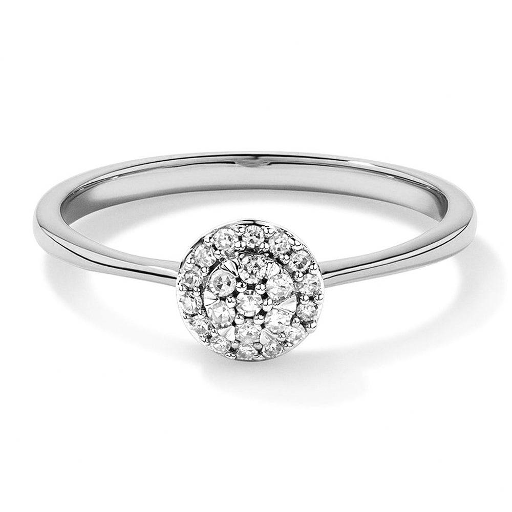Lab Grown Diamond Promise Ring - Round Cluster Engagement Ring for Women, Ethical & Affordable Alternative to Mined Diamonds - Perfect for Proposals, Anniversaries & Special Occasions