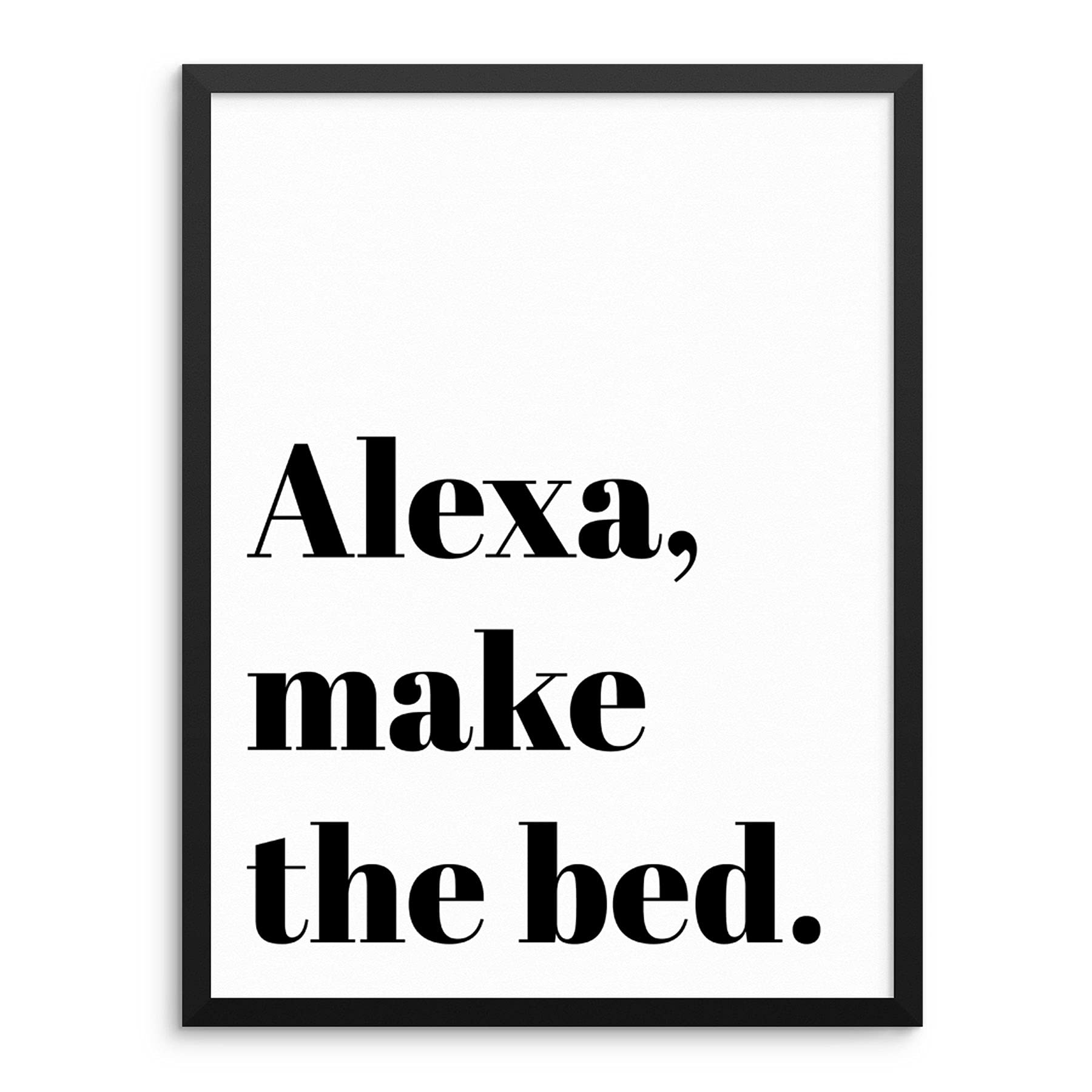 Funny Bedroom Signs Wall Decor Poster - UNFRAMED Minimalist Black & White Guest Room Wall Art - Typography Print for Kids Room, Master Bedroom, Dorm & Teen Room - Perfect for Home, Office & Gift Giving