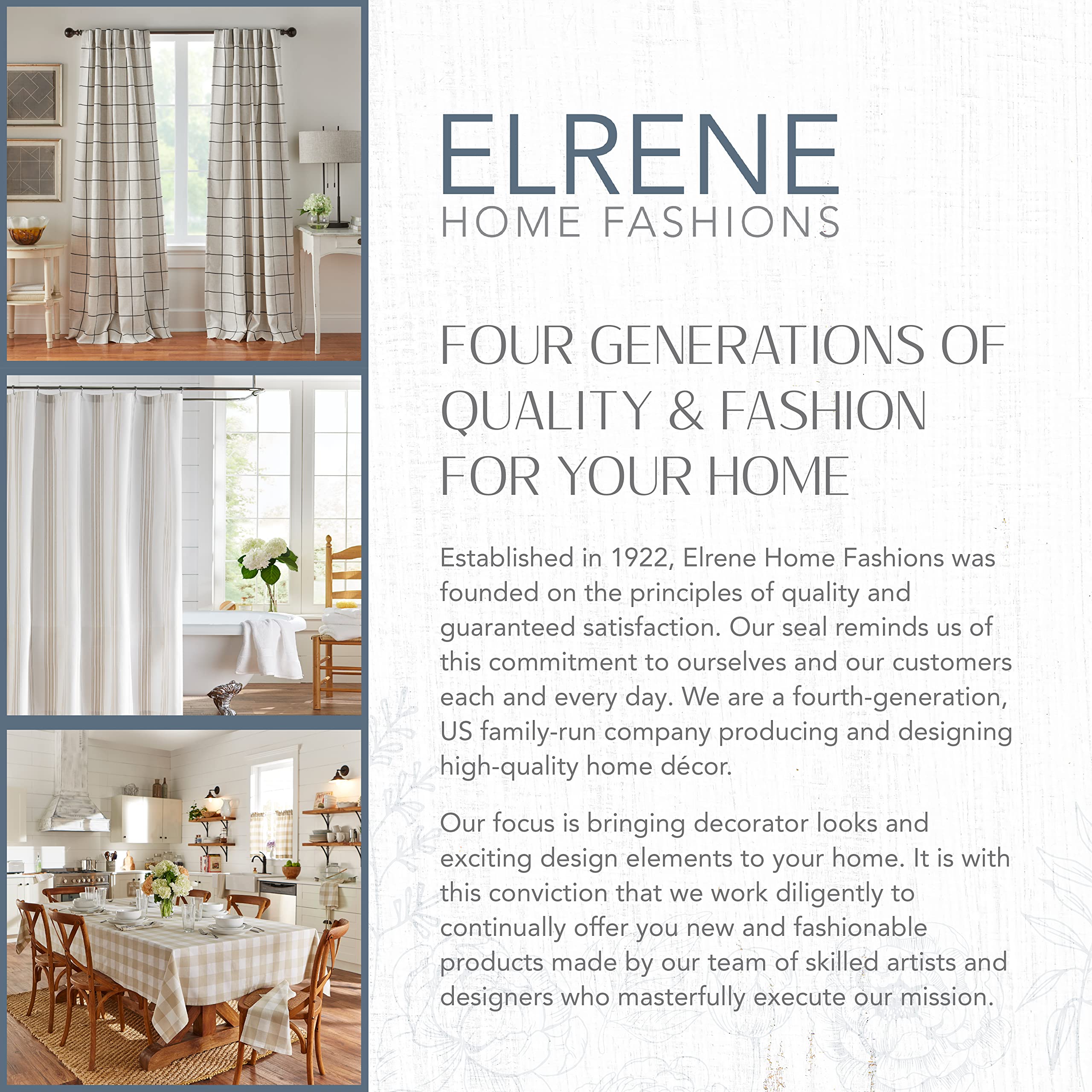 Elrene Home Fashions Farmhouse Kitchen Towels Set of 4 - 18