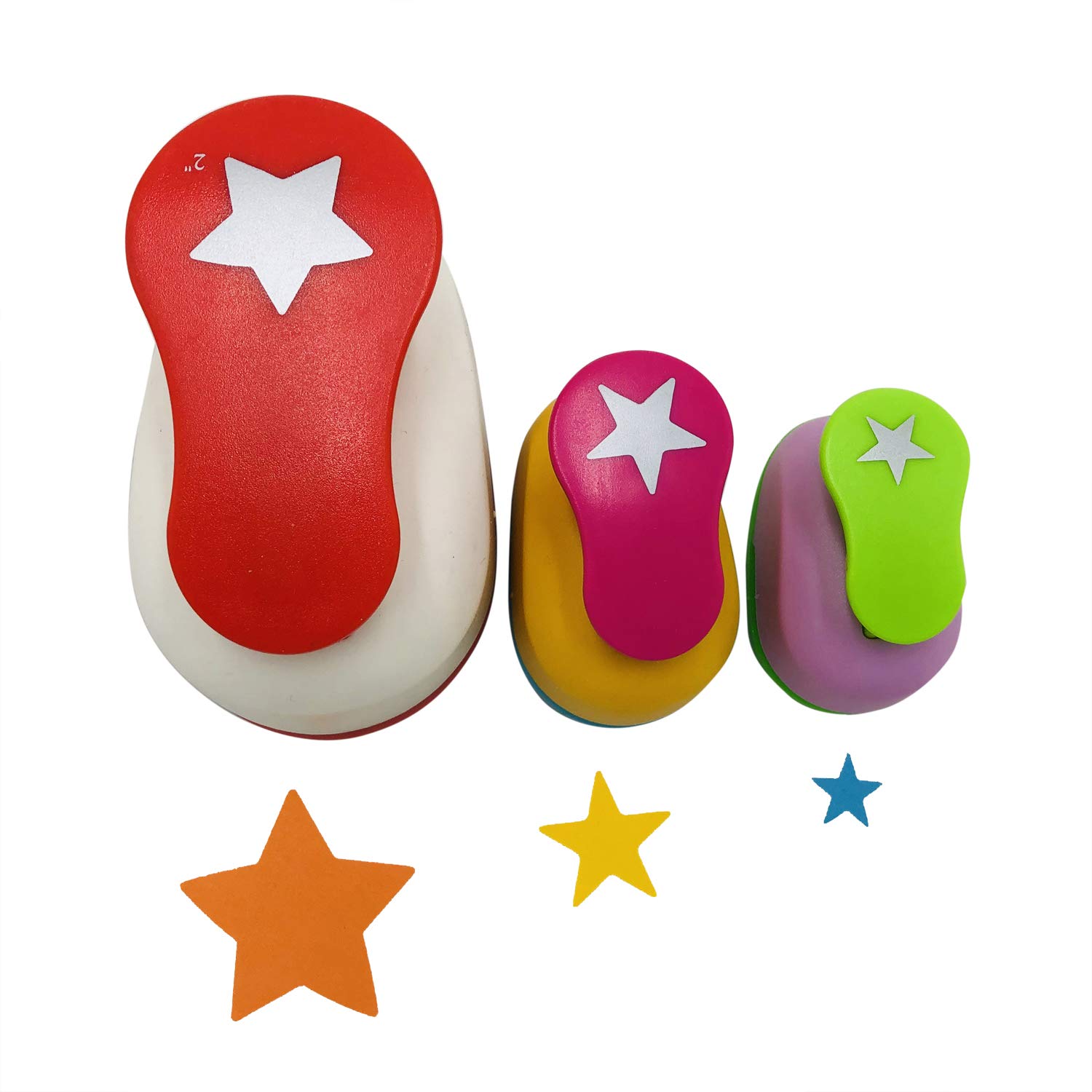 3-Piece Star-Shaped Paper Punch Set (2