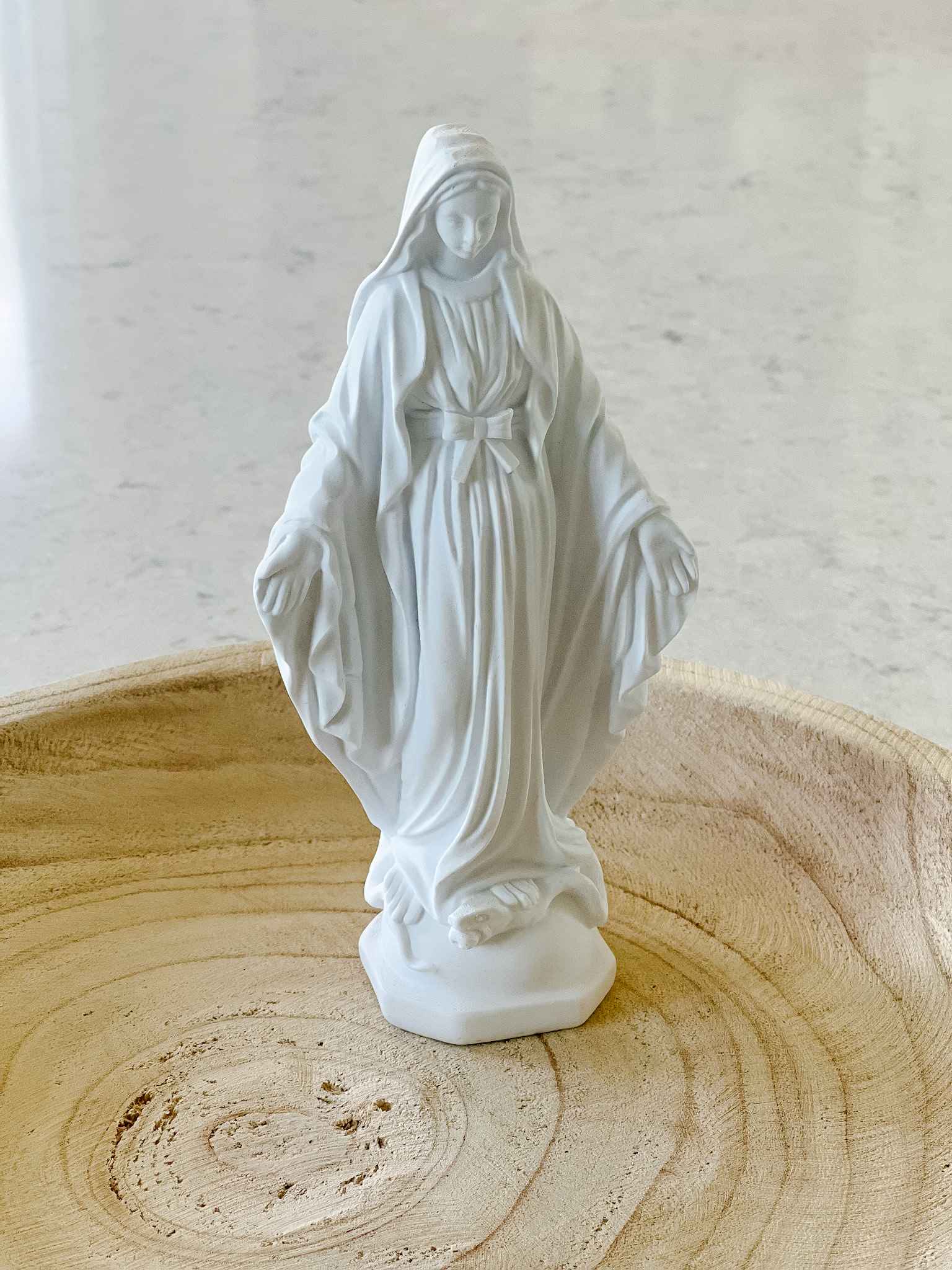 Virgin Mary Statue - Handcrafted Religious Figurine for Home Decor, Garden, and Prayer Altar | Perfect for Catholic Gifts, Church Display & Spiritual Meditation