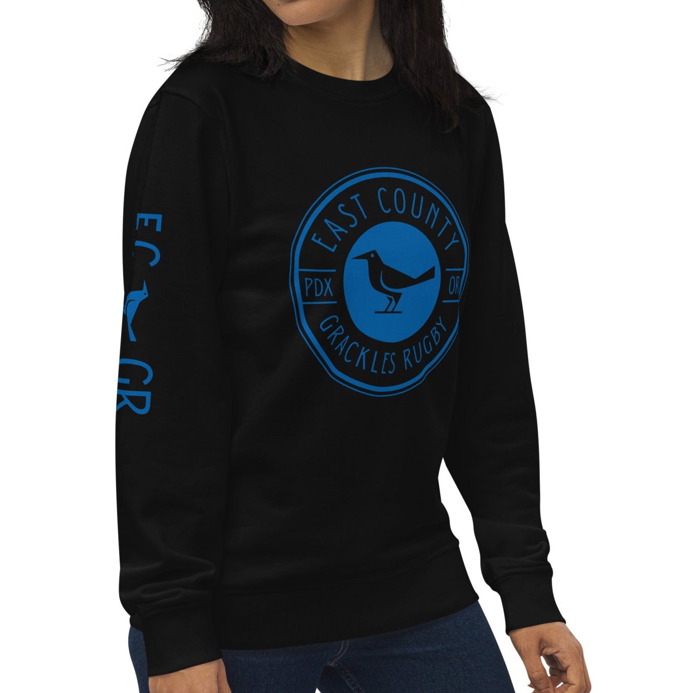East Co. Grackles Retro Crewneck Sweatshirt - Vintage Style Unisex Pullover for Men & Women - Perfect for Casual Wear, Street Fashion & Retro Outfits