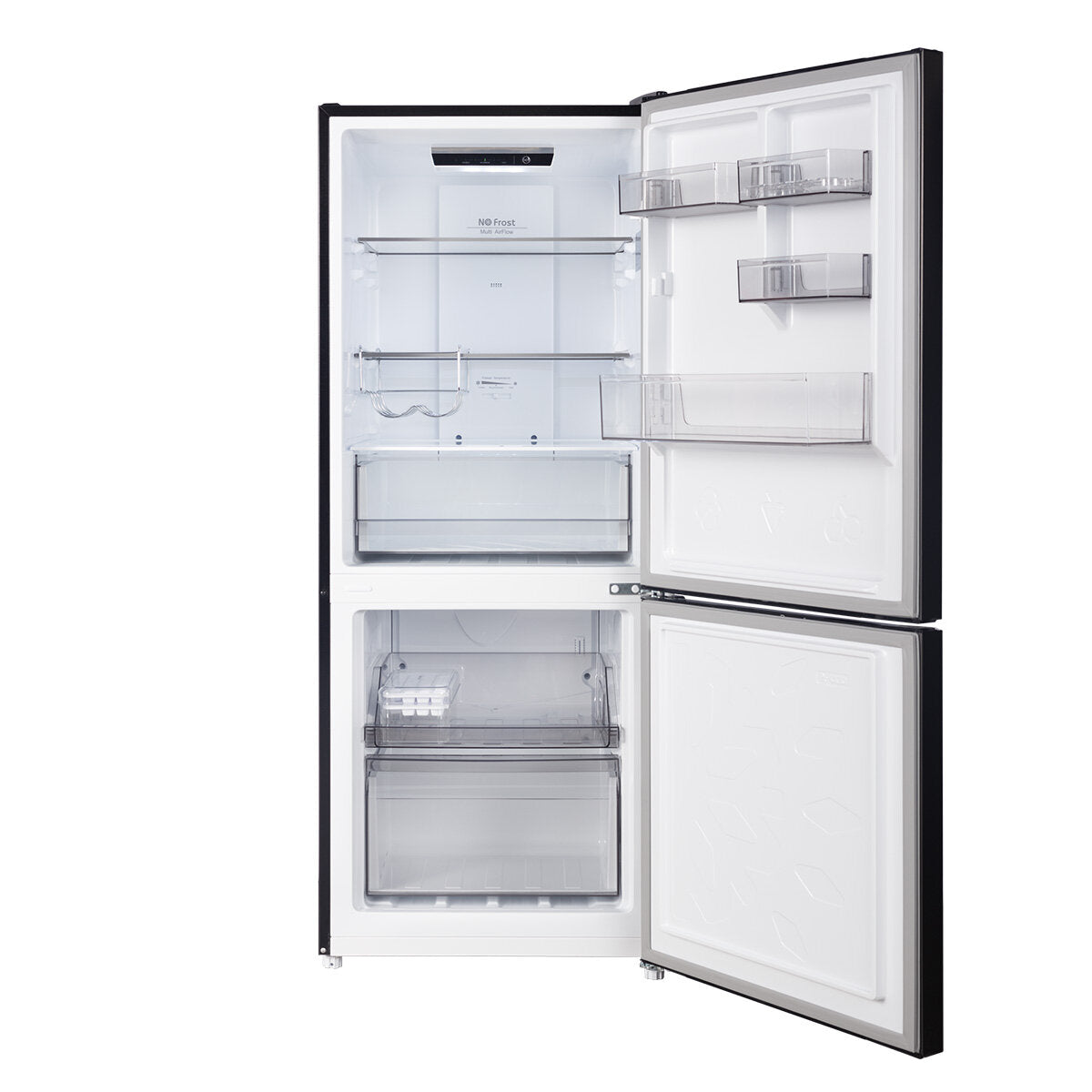 Brand New CHiQ 282L Bottom Mount Refrigerator - Black Steel CBM282NBS5E with 5-Year Warranty | Energy Efficient Kitchen Appliance for Small Families & Apartments
