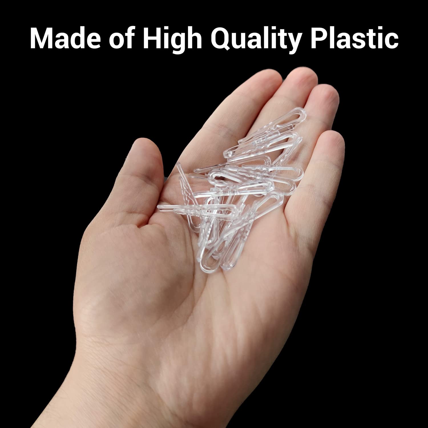 1000 Pcs U Shape Plastic Alligator Clips with Teeth - Clear Shirt Folding Clips for Socks, Dress Ties & Garments - Perfect for Laundry, Crafting, and Organizing Clothes