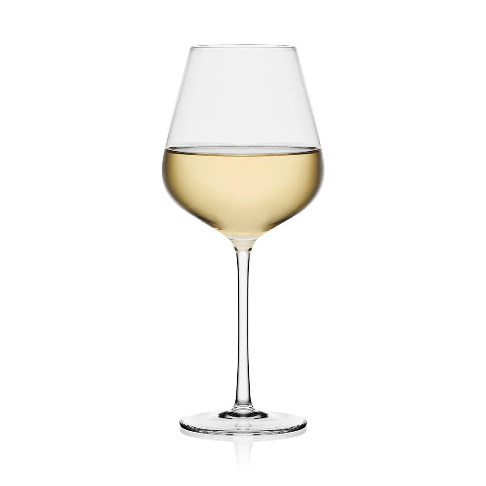 Premium Samantha Set of 4 Crystal Clear White Wine Glasses - Elegant Stemware for Chardonnay, Sauvignon Blanc & Riesling - Perfect for Dinner Parties, Weddings & Romantic Date Nights