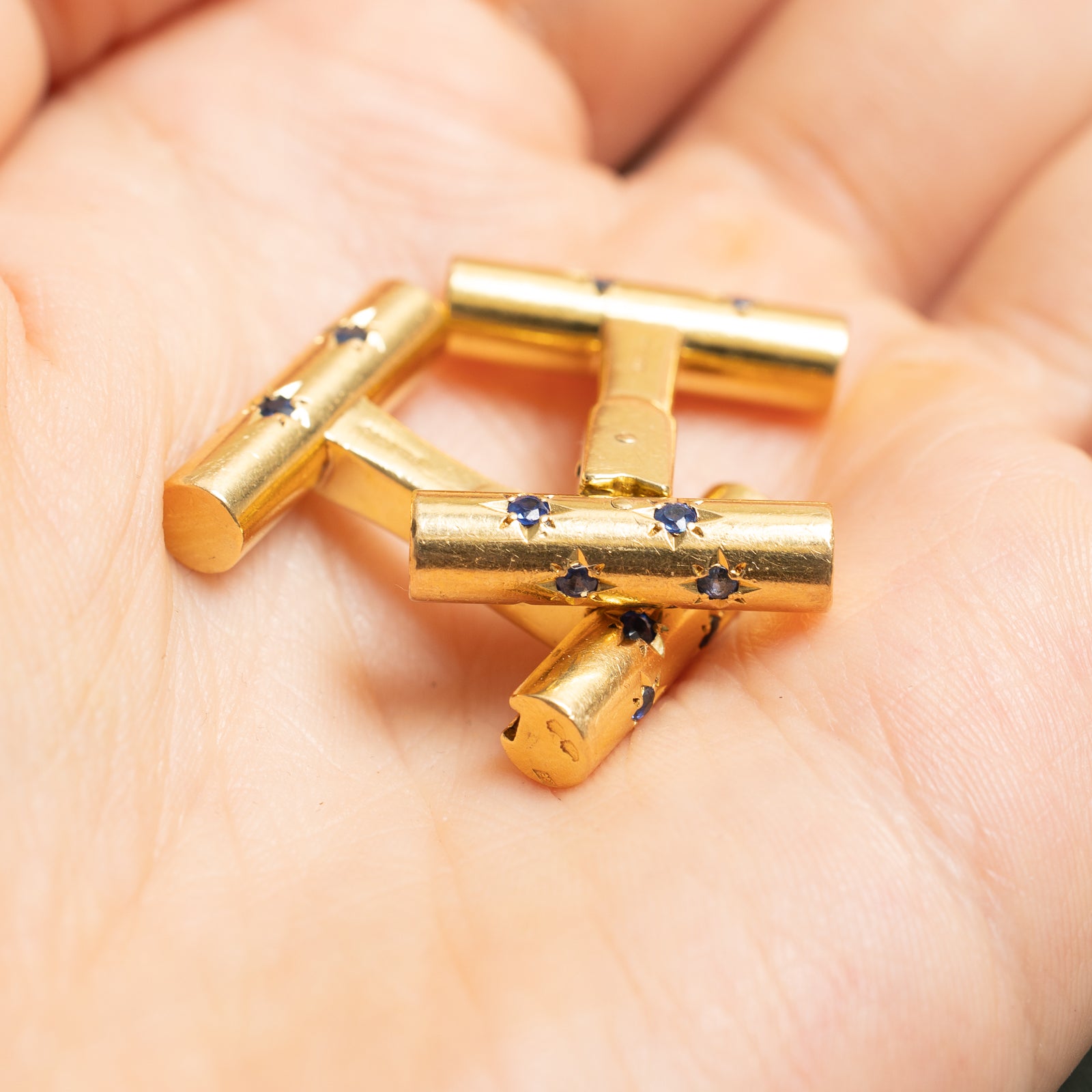 Vintage Van Cleef & Arpels Sapphire Cufflinks - 0.50ctw Genuine Blue Sapphire & Sterling Silver - Perfect for Weddings, Business Meetings & Formal Events