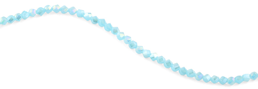 6mm Sky Blue Twist Faceted Crystal Beads for Jewelry Making - DIY Necklace, Bracelet & Earrings - High-Quality Glass Beads for Crafting & Fashion Accessories