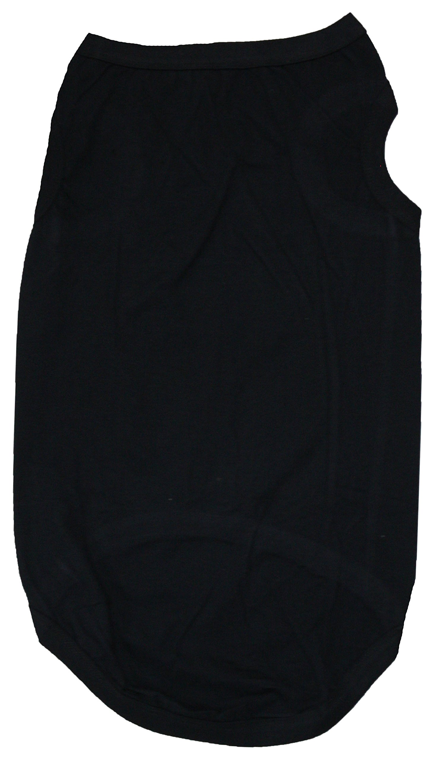 Petitebella Plain Black & White Sleeveless Cotton Dog T-Shirt - Breathable Comfort Tee for Small to XXX-Large Dogs - Perfect for Casual Walks, Playdates & Indoor Lounging
