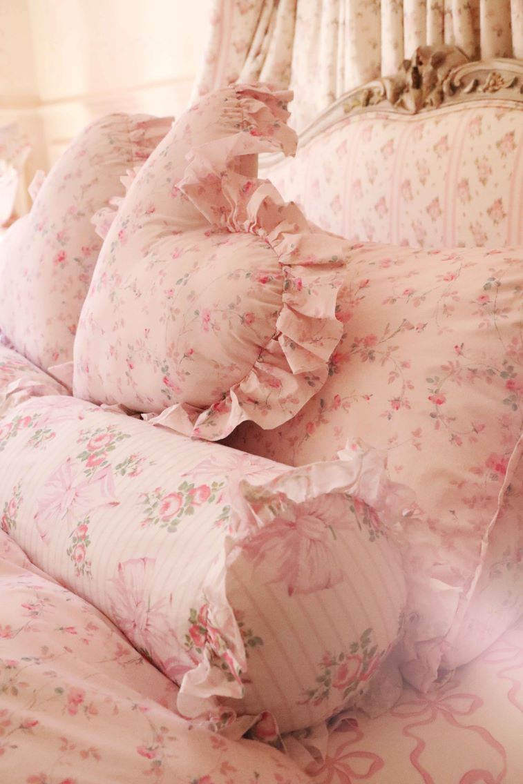 Elegant Ruffle Bolster Pillow - Soft Support for Back, Neck & Legs - Perfect for Sofa, Bed & Nursery Decor - Home & Office Comfort