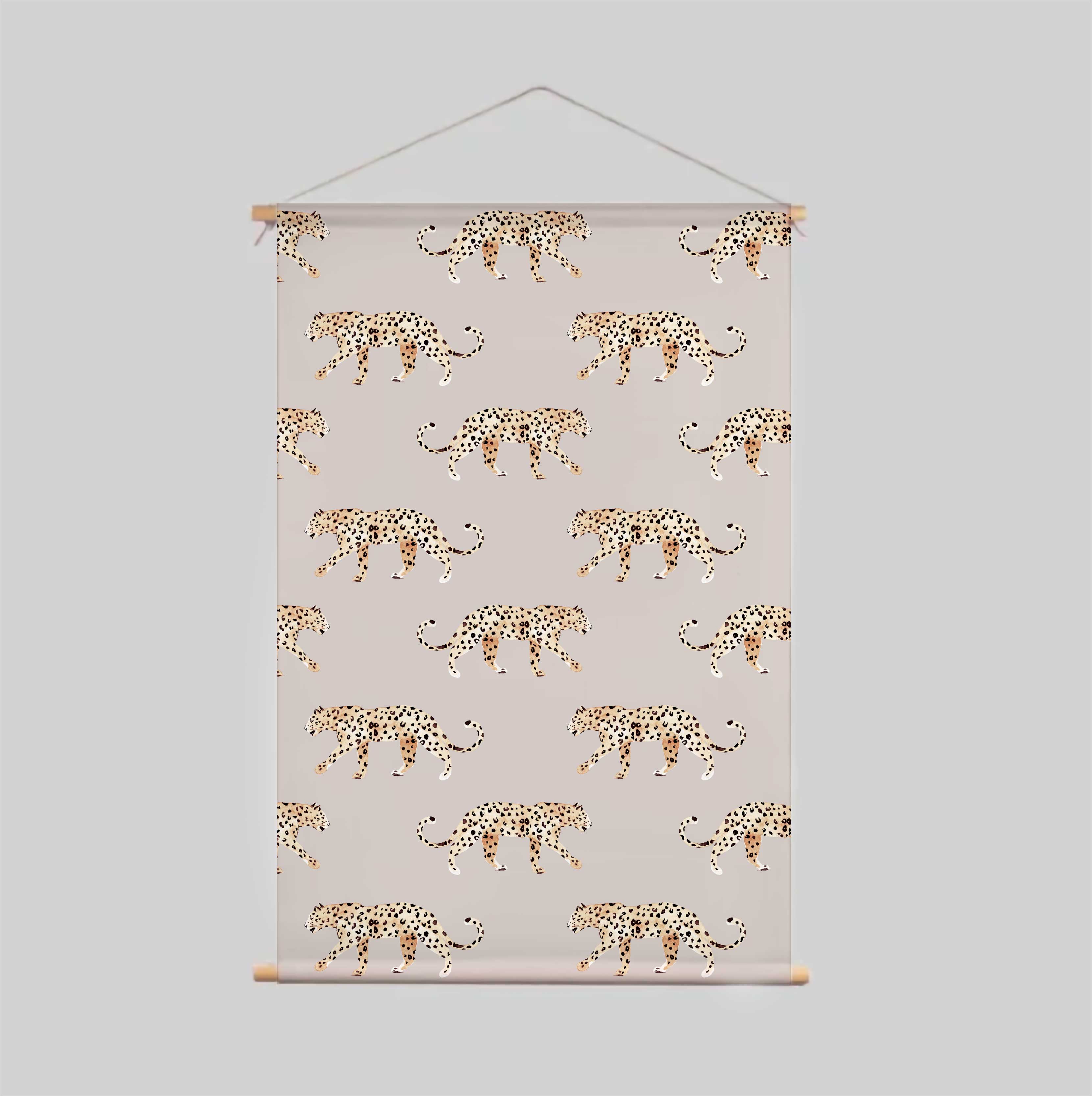 Leopard Nude Textile Poster - Premium Animal Print Wall Art for Home & Office Decor | Perfect for Living Room, Bedroom, or Studio