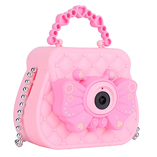 **Automatic Bubble Blower Machine for Kids - Portable Backpack Bubble Maker with Watertight Design, Fun Cartoon Bubble Toy for Outdoor Play, Parties & Events (Pink)**