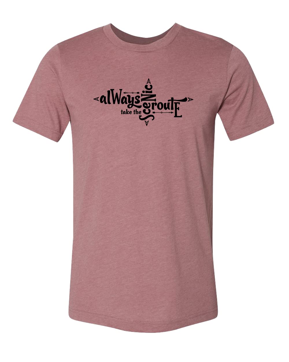 Always Take the Scenic Route T-Shirt - Trendy Camping & Hiking Tee for Nature Lovers - Perfect for Outdoor Adventures, Mountain Trips & Casual Wear