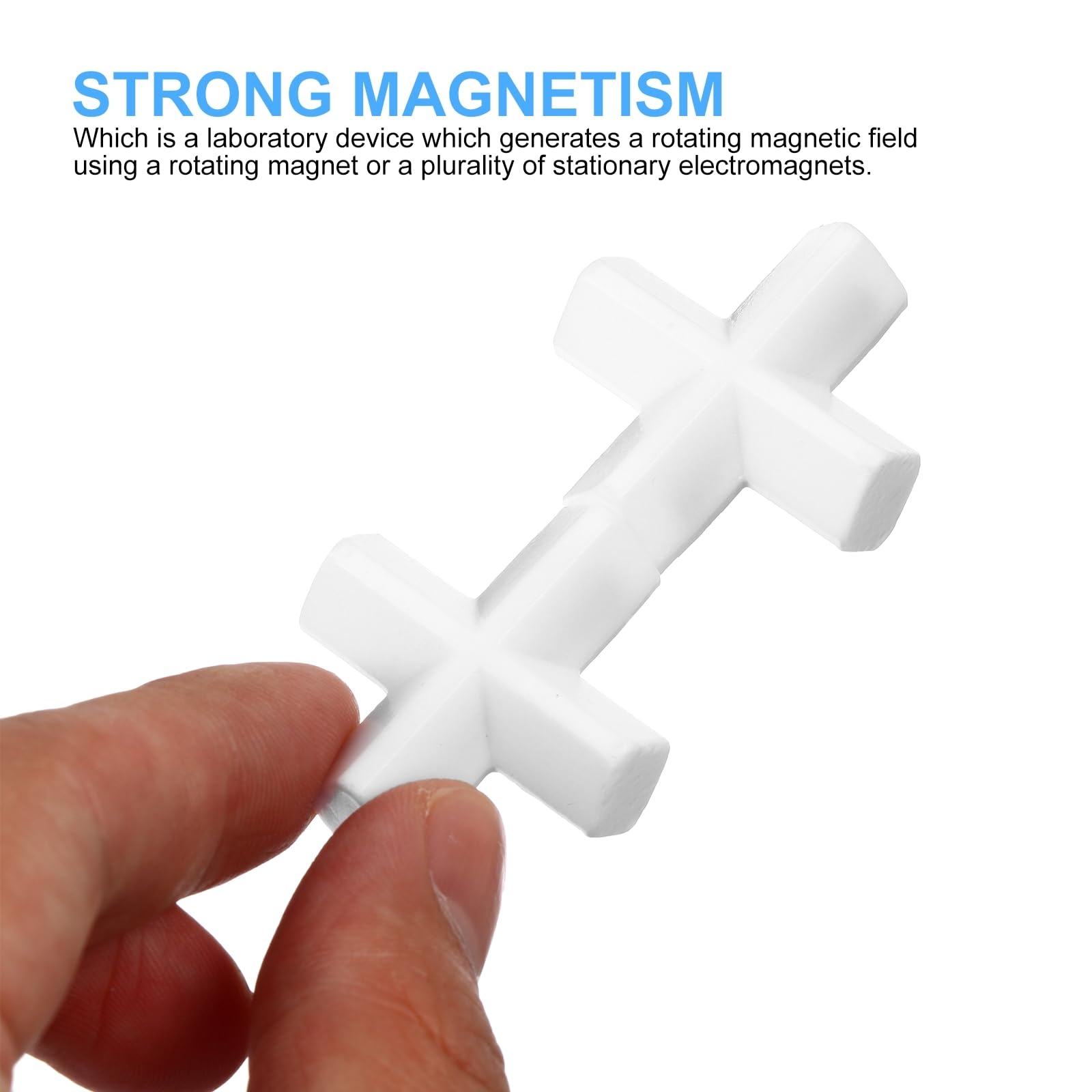 6 Pcs Cross-Shaped Magnetic Stir Bars for Lab Experiments - Laboratory Stirrer Rods, Mixer Beads & Chemistry Stirring Bars - Perfect for Science Labs, Chemistry Classrooms & Research Facilities