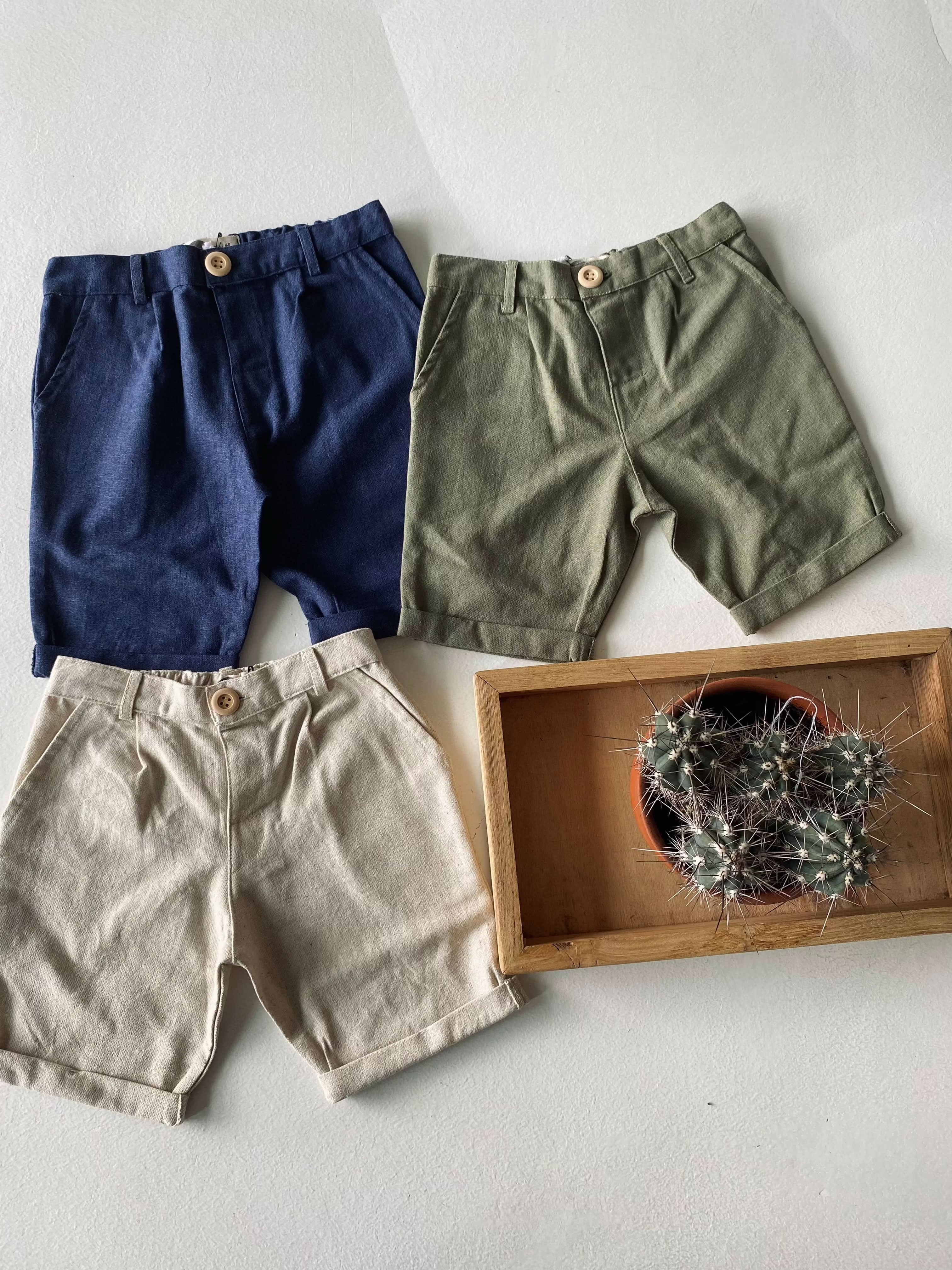 Boys' Linen Shorts for Kids Ages 3-9 | Comfortable Summer Shorts for Toddlers & Children | Perfect for Playtime, Beach & Outdoor Activities