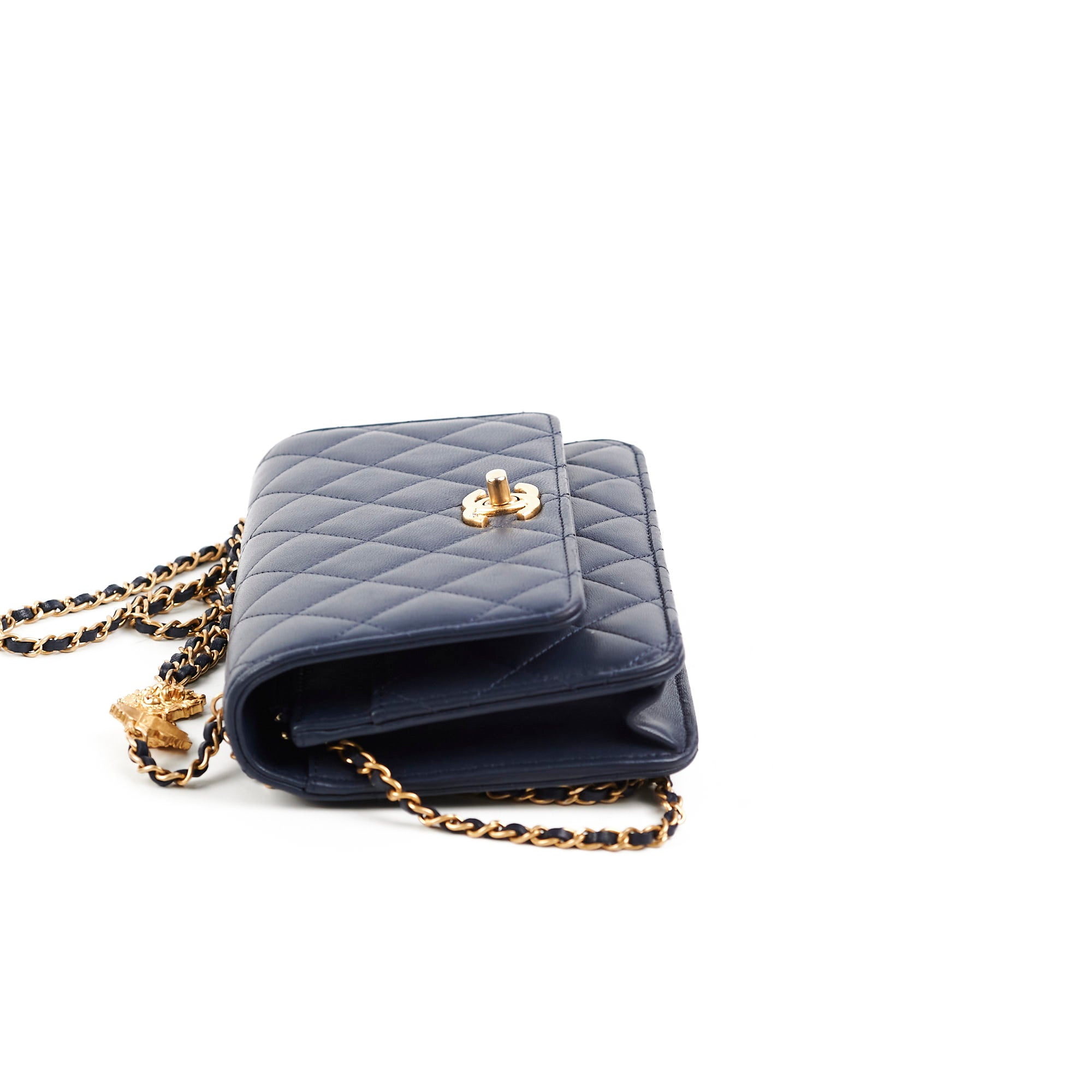 Chanel Seasonal Wallet On Chain Lambskin Navy Microchipped - Luxury Crossbody Bag for Women, Perfect for Parties, Date Nights & Special Occasions