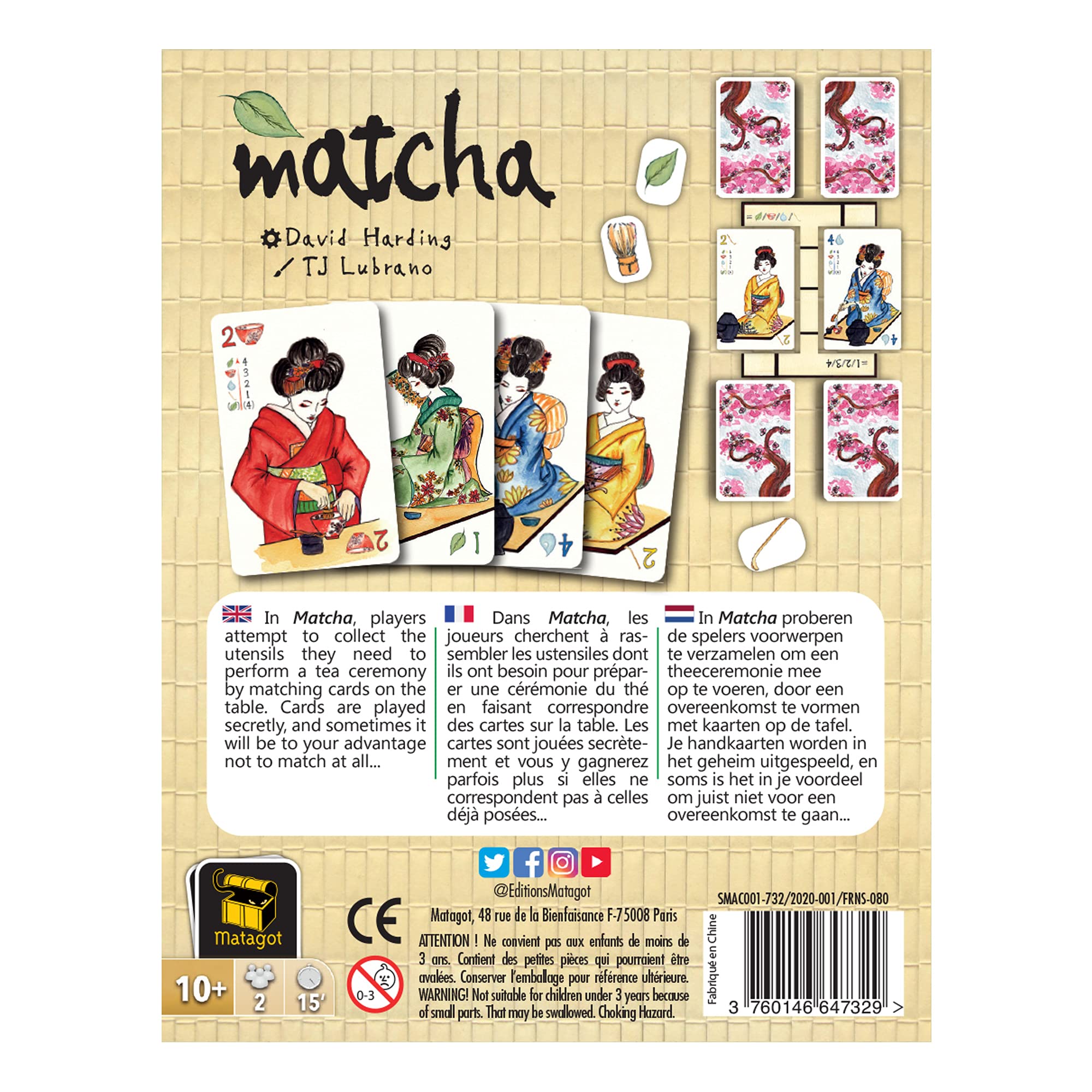 Matagot Matcha Strategy Board Game - Family Matching & Set Collection Game for Kids & Adults (Ages 8+) | 2-4 Players | 20 Min Playtime | Perfect for Family Game Nights & Party Entertainment