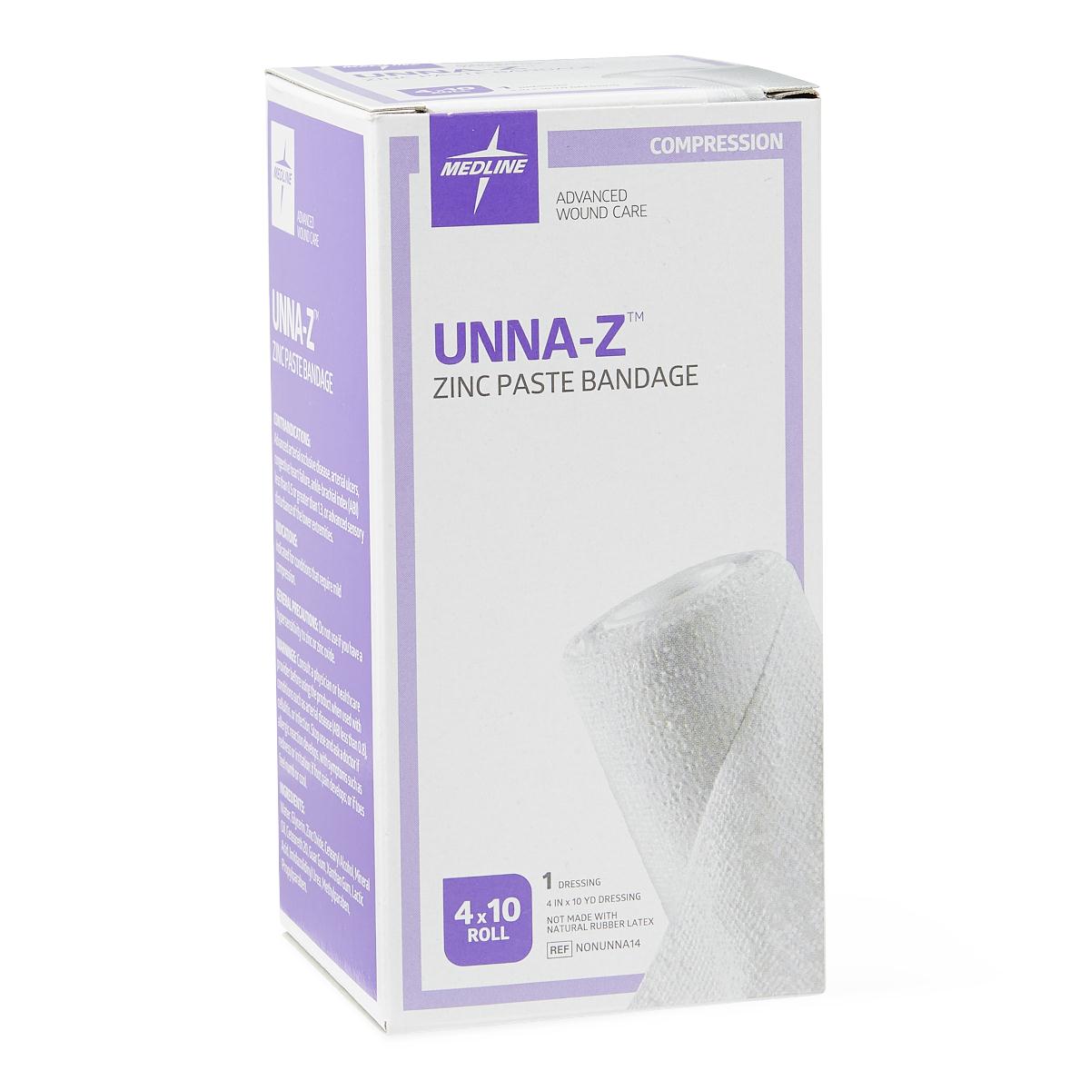 Unna Z Zinc Oxide Compression Bandages for Wound Care & Leg Ulcer Treatment - Medical Grade Support for Swelling & Varicose Veins