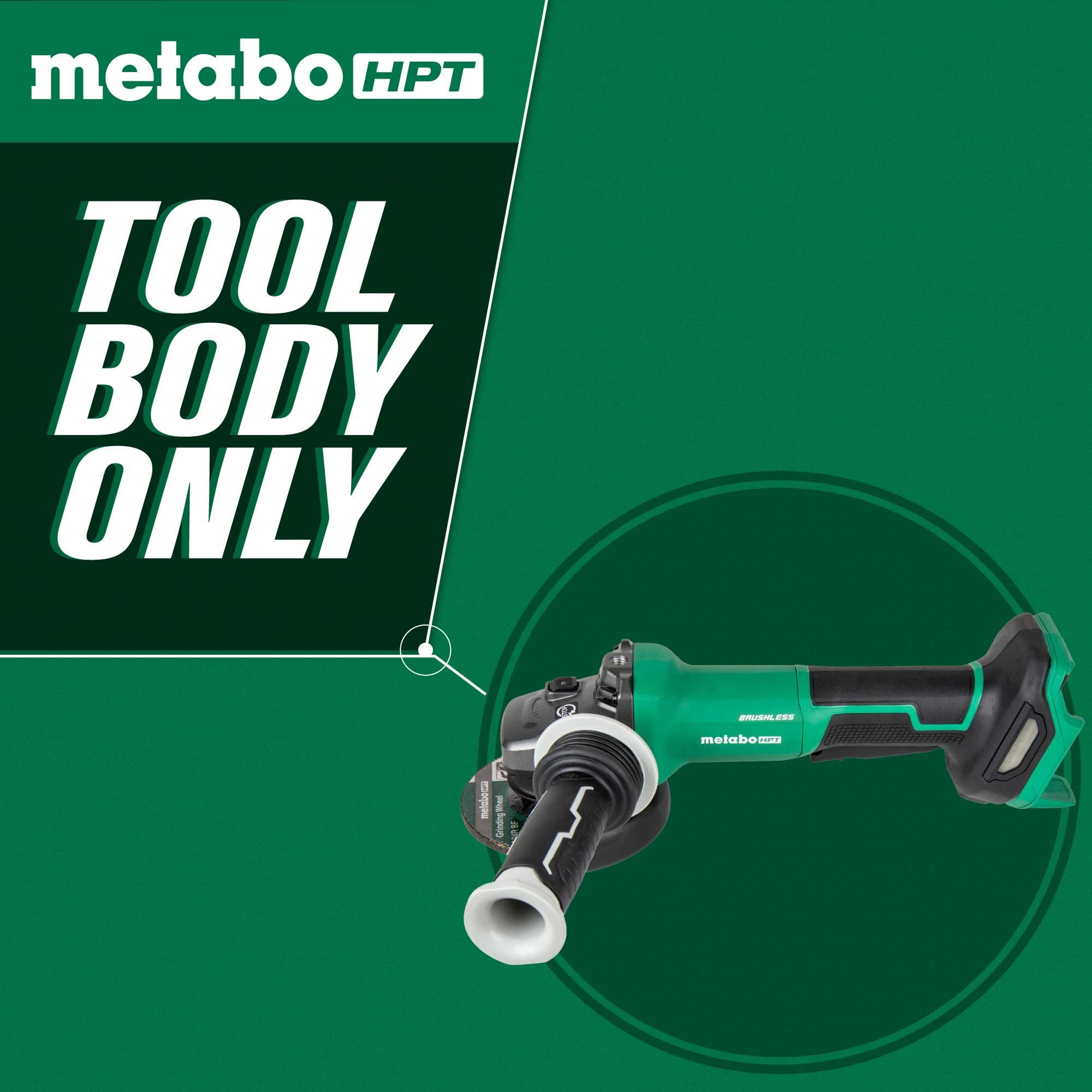 Metabo HPT 18V MultiVolt™ Cordless Angle Grinder 4-1/2-Inch - Tool Only (No Battery), 8000 RPM with Paddle Switch & 5 Safety Features, Auto Mode (Model G1812DFQ4) - Perfect for Metal Cutting, Grinding & DIY Projects