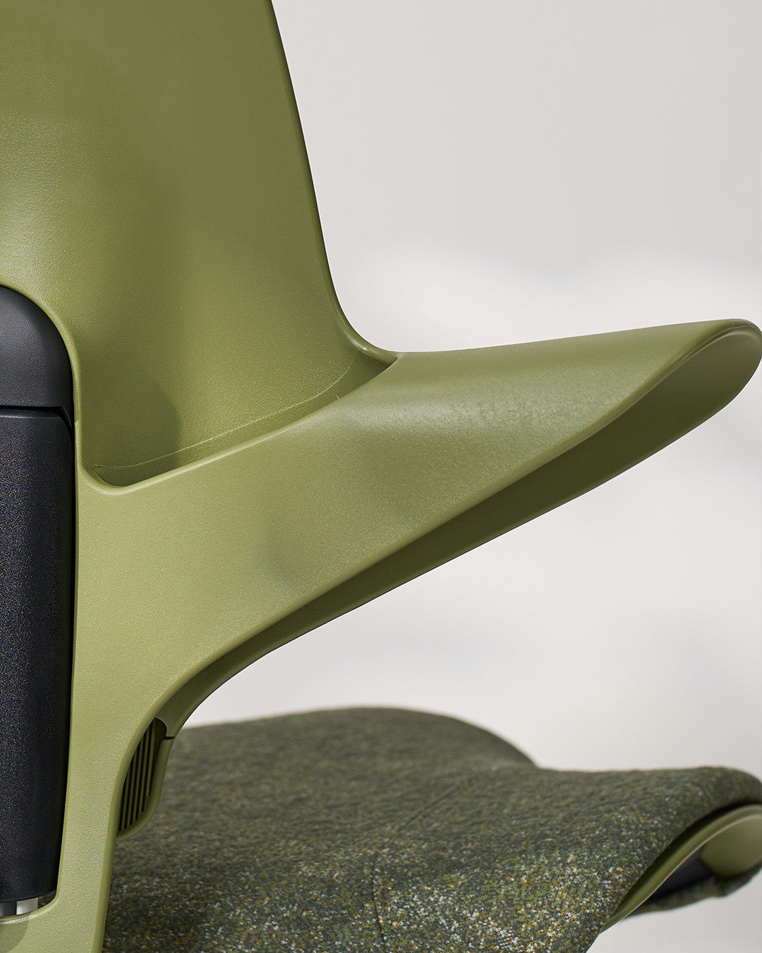 HÅG Capisco Puls 8020 Ergonomic Office Chair with Adjustable Height - Moss Grey Fabric by Kvadrat | Modern Design Collection for Home & Workspace | Perfect for Standing Desks, Creative Studios and Open Office Environments