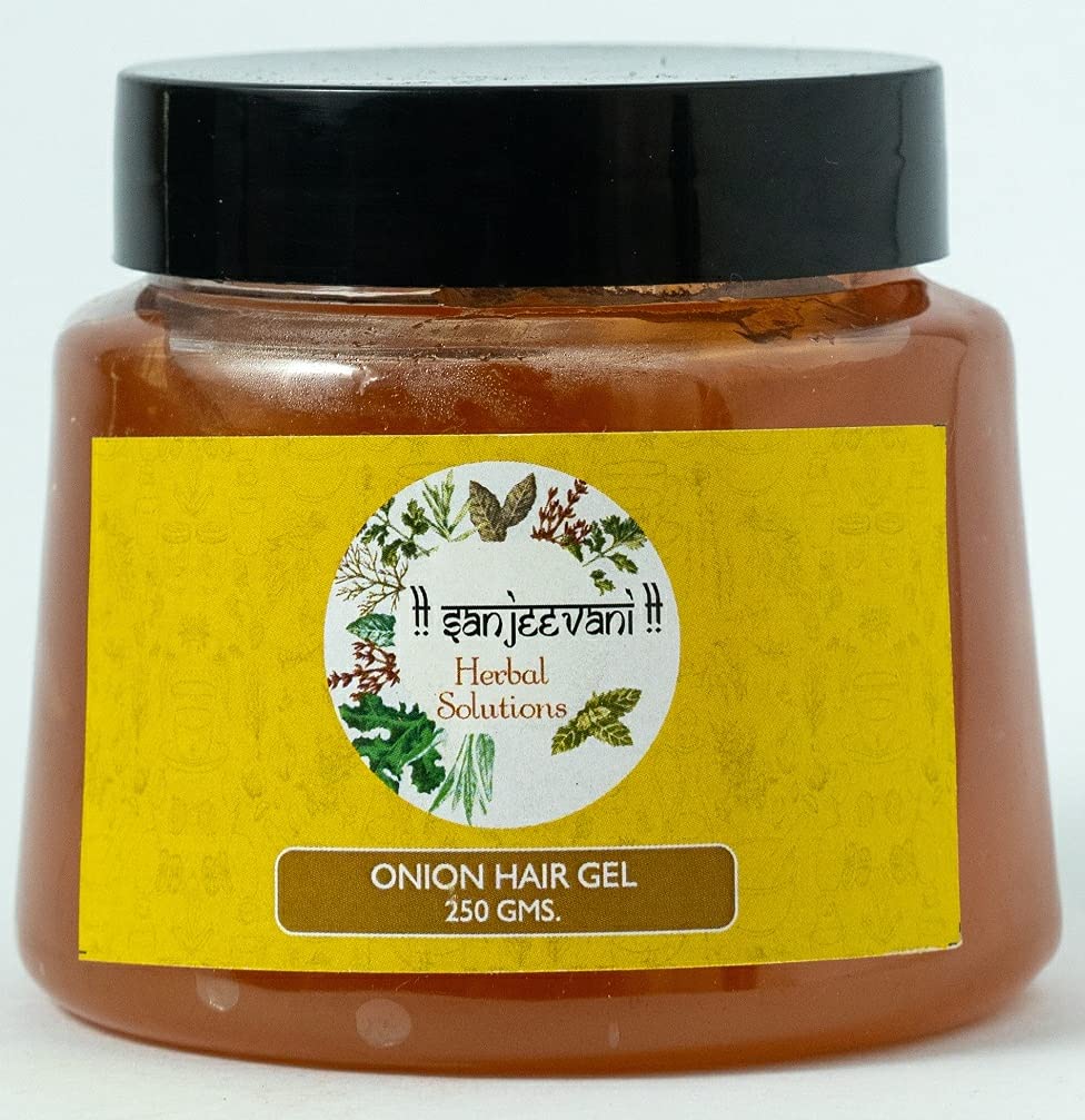 Sanjeevani Herbal Onion Hair Growth Gel - Natural Solution for Thicker, Stronger Hair | Perfect for Daily Scalp Massage & Hair Care Routine