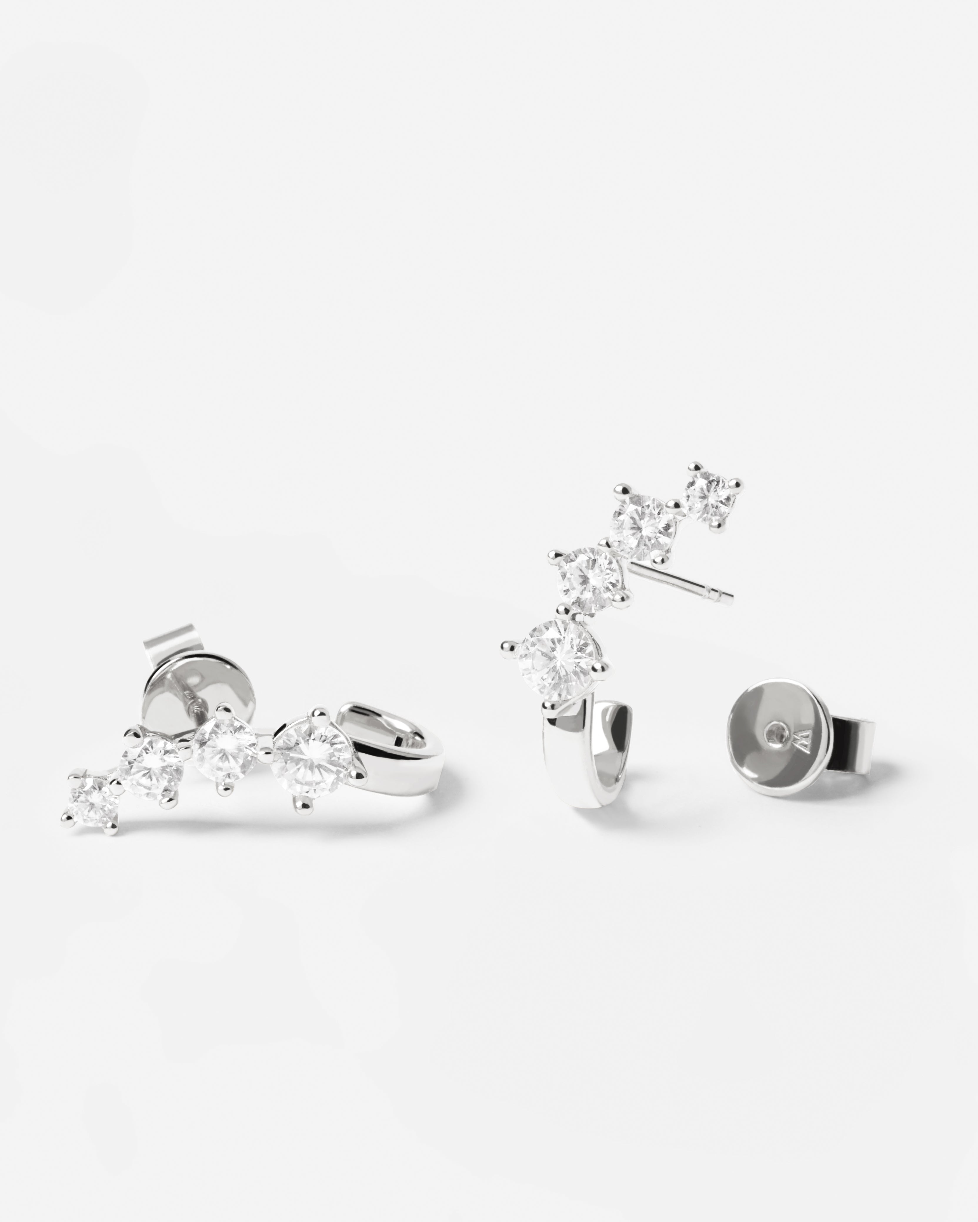 Lena Sterling Silver Earrings for Women - Elegant Dangle Hoop Earrings for Daily Wear & Special Occasions