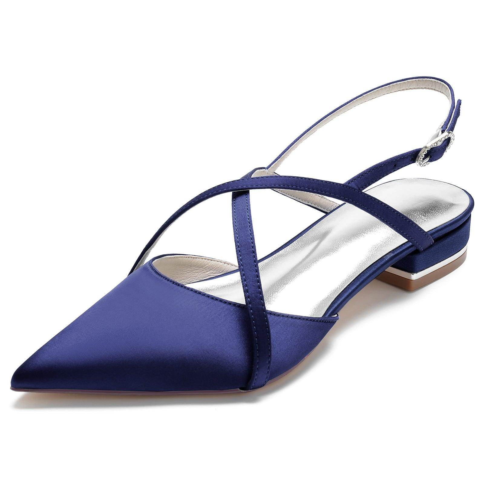 Flat Heel 2.5cm Silk-Like Comfortable Women's Shoes CK0252 - Perfect for Office, Wedding & Casual Wear