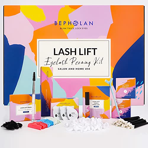 BEPHOLAN Professional Lash Lift Kit - Upgraded Eyelash Perming Set for Semi-Permanent Curling, Safe & Easy to Use at Home, Salon-Quality Wave Lift Extension (Perfect for Bridal, Party & Daily Natural Look)