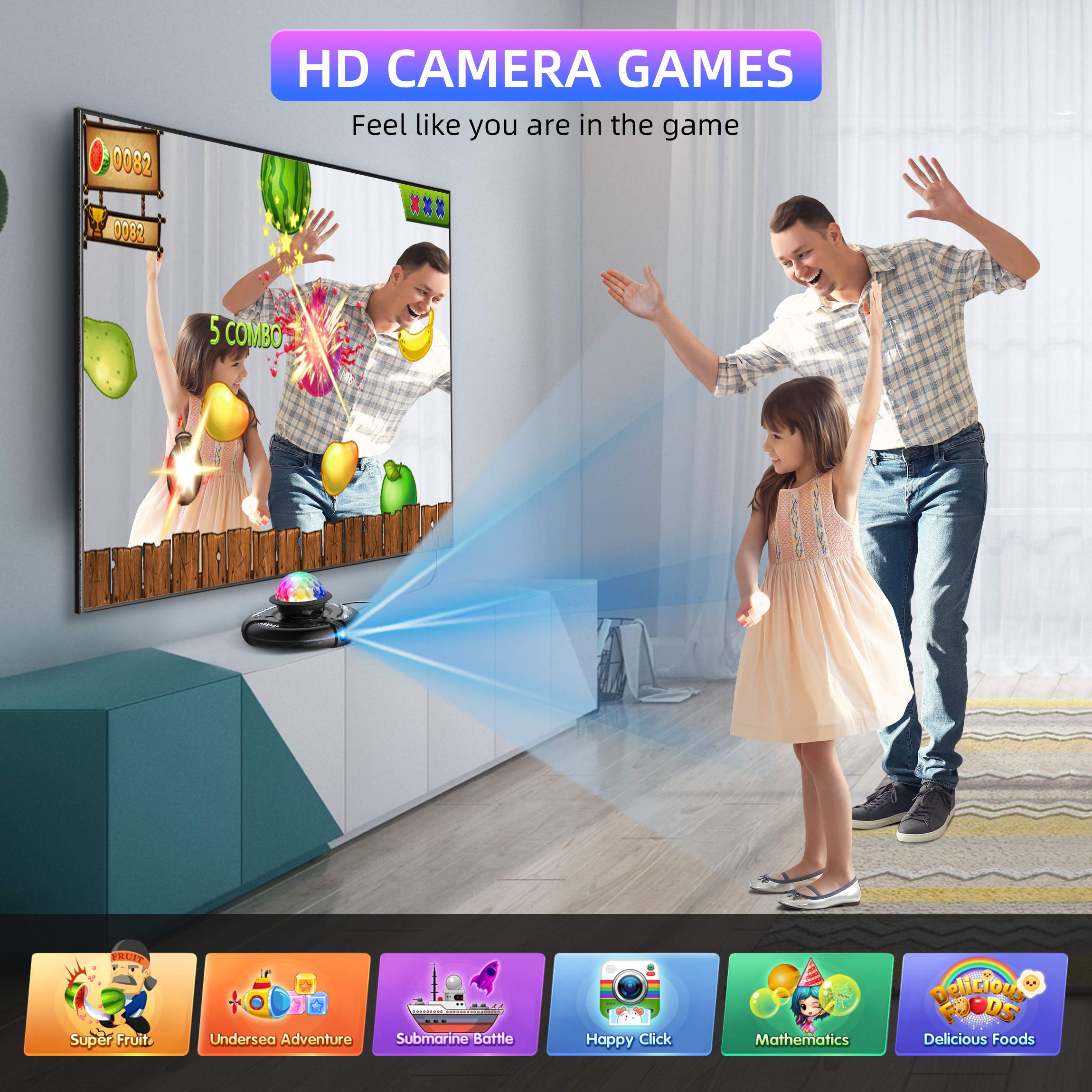 Wireless Dance Mat for Adults & Kids - Double Player TV Dance Pad with Smart Camera | Plug & Play Electronic Dance Game for Family Fitness & Fun | Perfect for Christmas & Birthday Gifts | Home Exercise & Party Entertainment