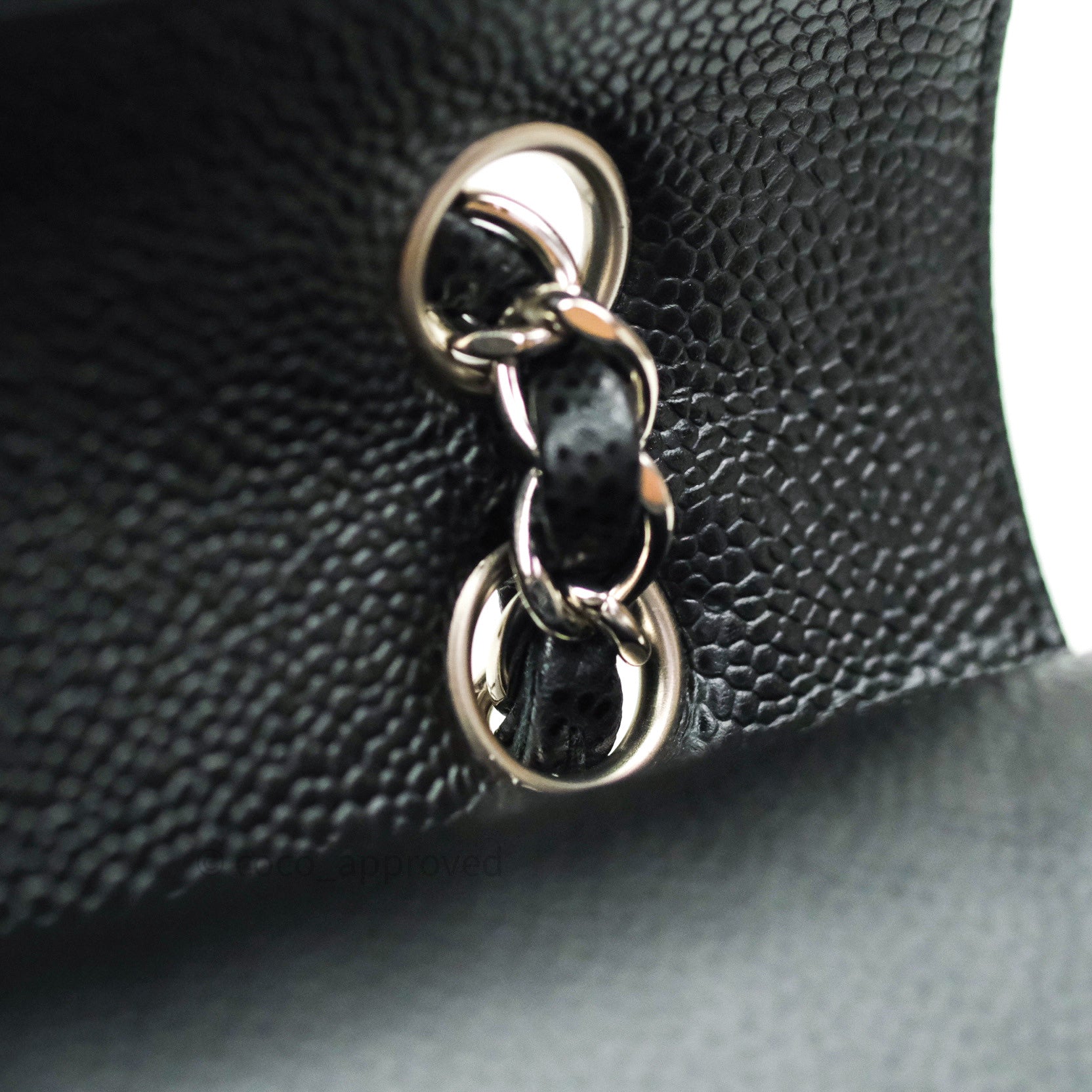 Chanel Classic M/L Medium Double Flap Bag Black Caviar Silver Hardware - Luxury Designer Handbag for Women, Perfect for Work, Evening Events & Special Occasions