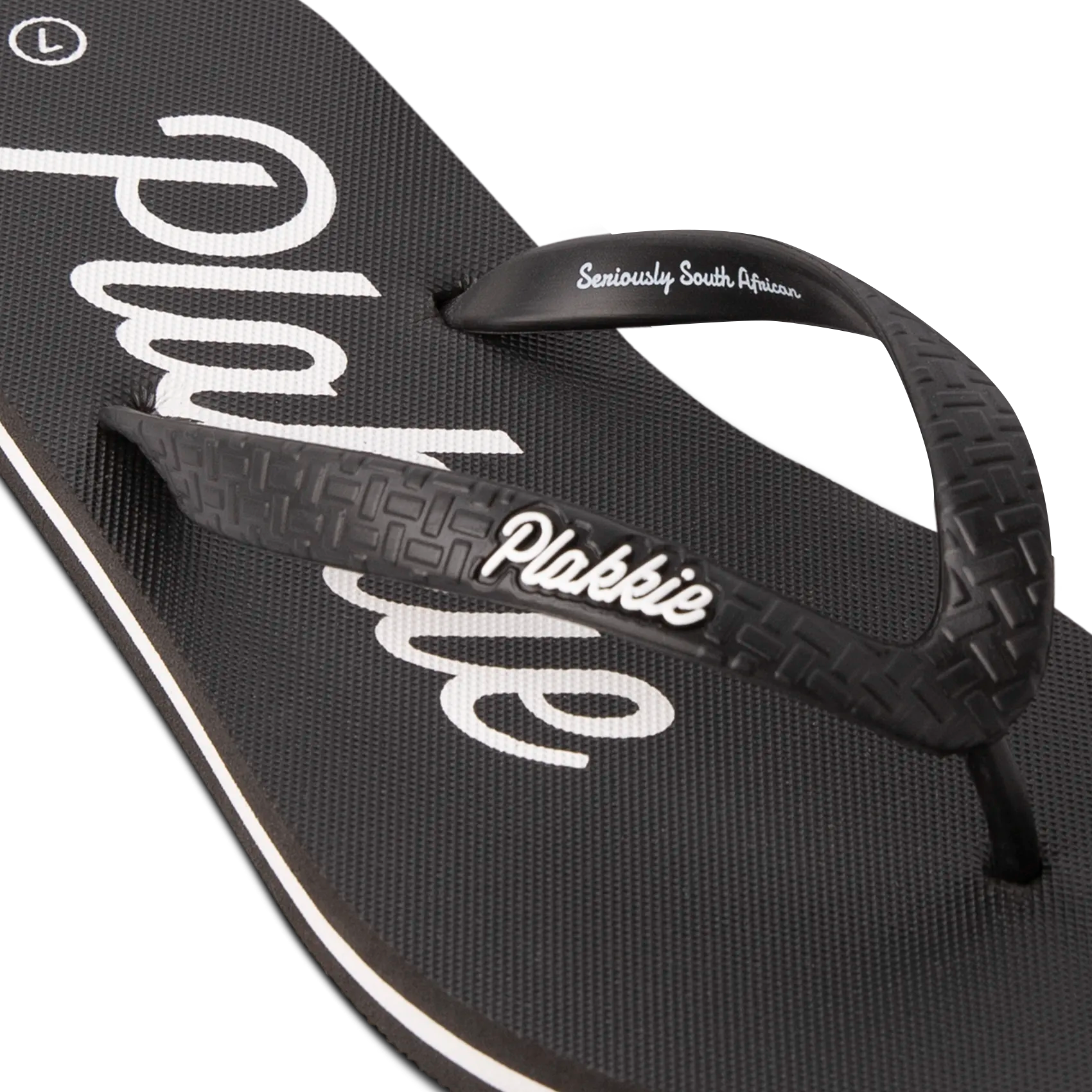Kelly's Plakkie Black and White Women's Sandals - Comfortable Casual Beach Flip Flops for Summer, Travel & Outdoor Activities