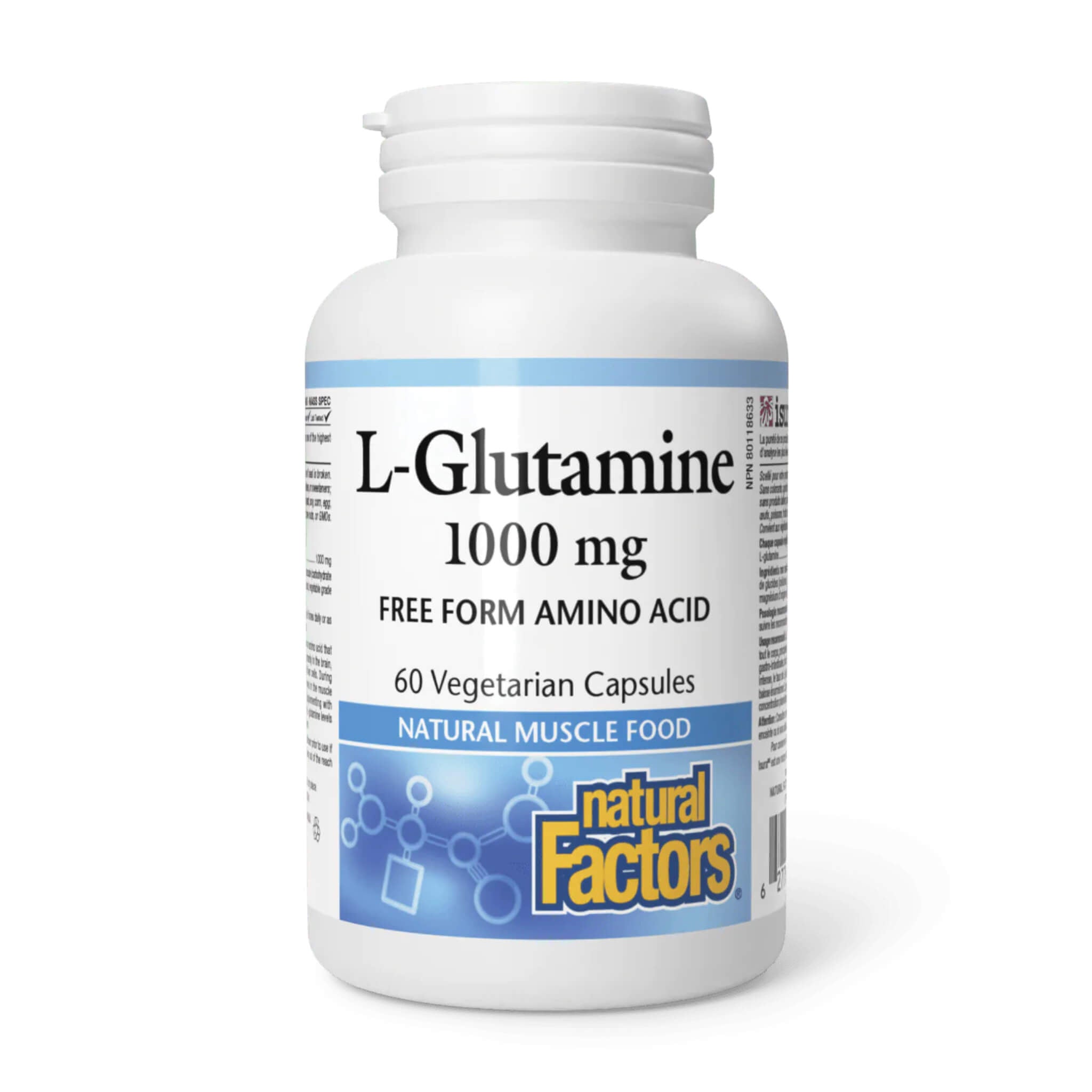 Premium L-Glutamine 1000mg - Pure Free Form Amino Acid Supplement for Muscle Recovery, Immune Support & Gut Health - Ideal for Athletes, Fitness Enthusiasts & Bodybuilders